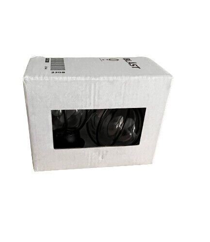 Ikea Blast Glass Globe Black Curtain Rod, Round Finials, Lot of 2, NOB