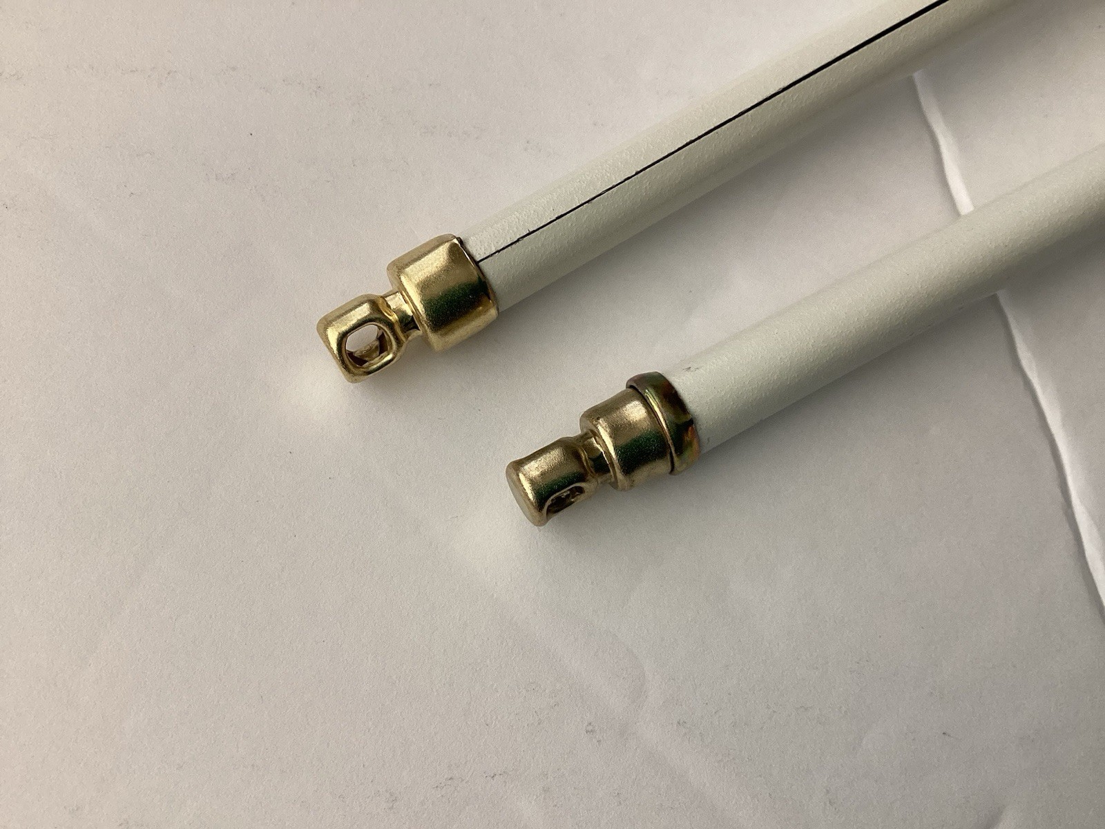 NEW White Swivel Sash Curtain Rod Set of 2, 11-19inch, Adjustable, W/Hardware