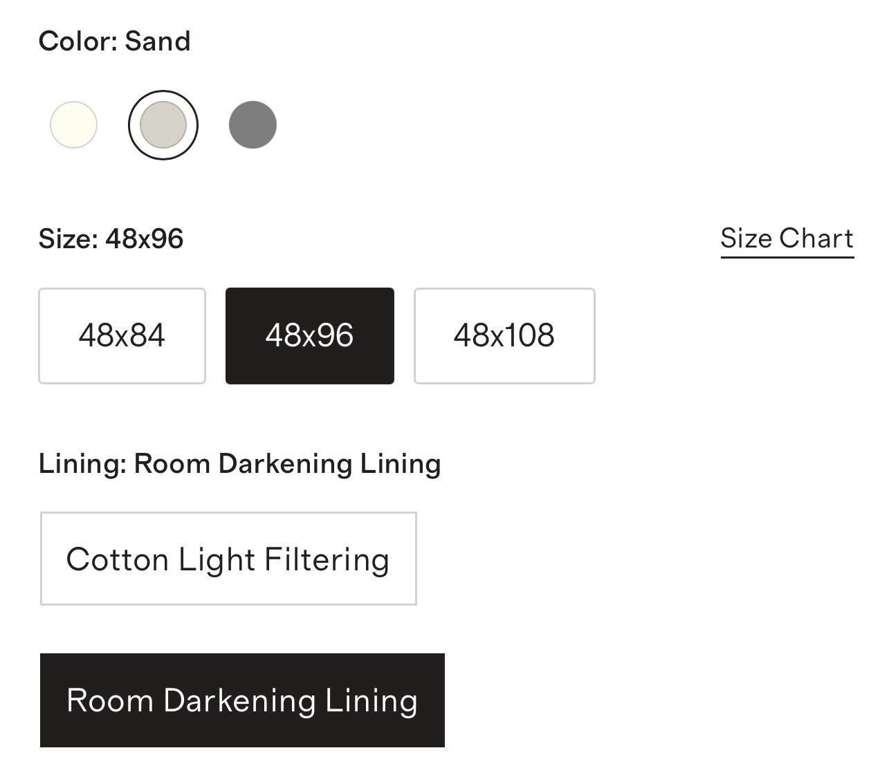 NWOT Quince Raw Silk Sand Set 2 Room Darkening Curtain Panels 48”x96”