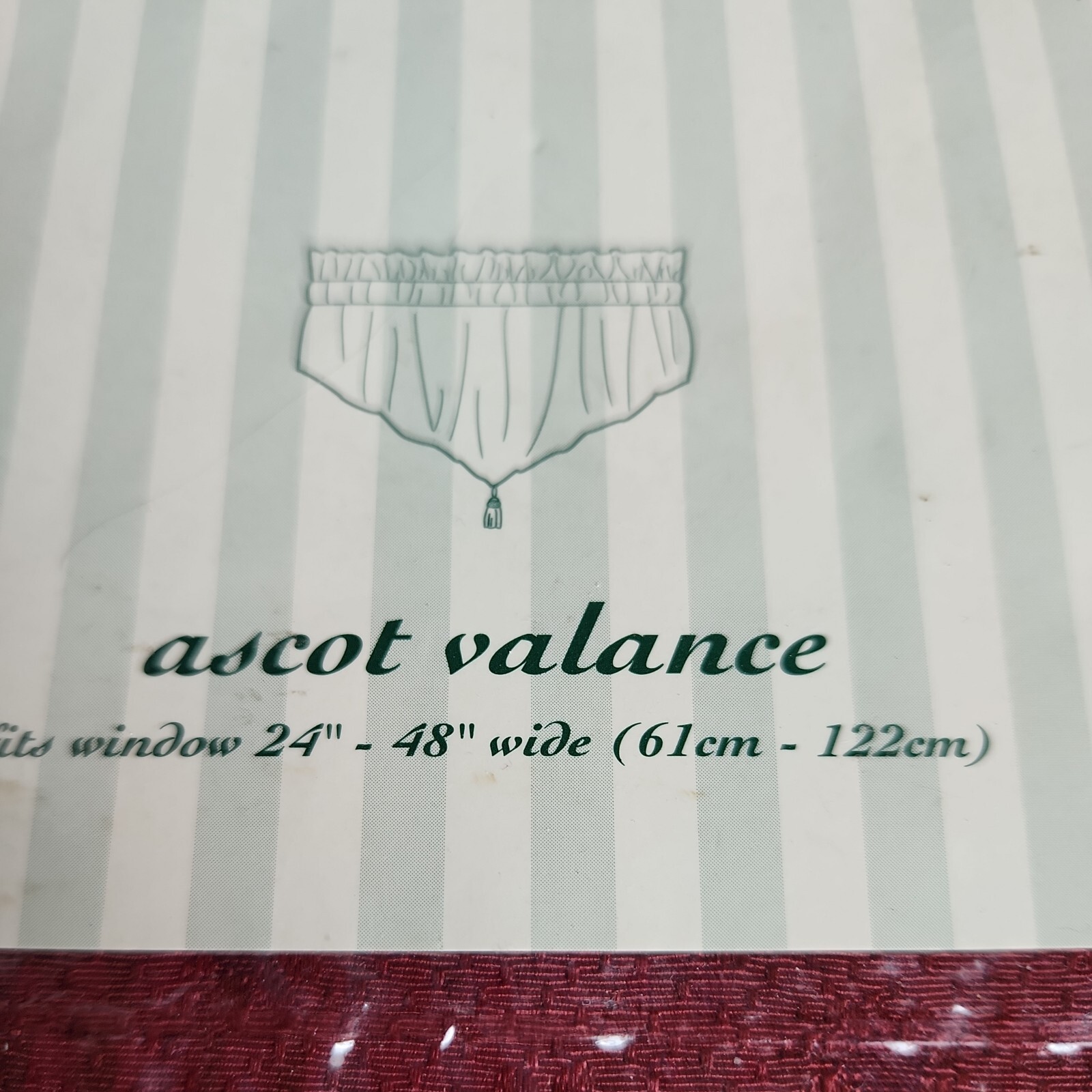 WAVERLY Ascot Valance Burgundy 52X20 New