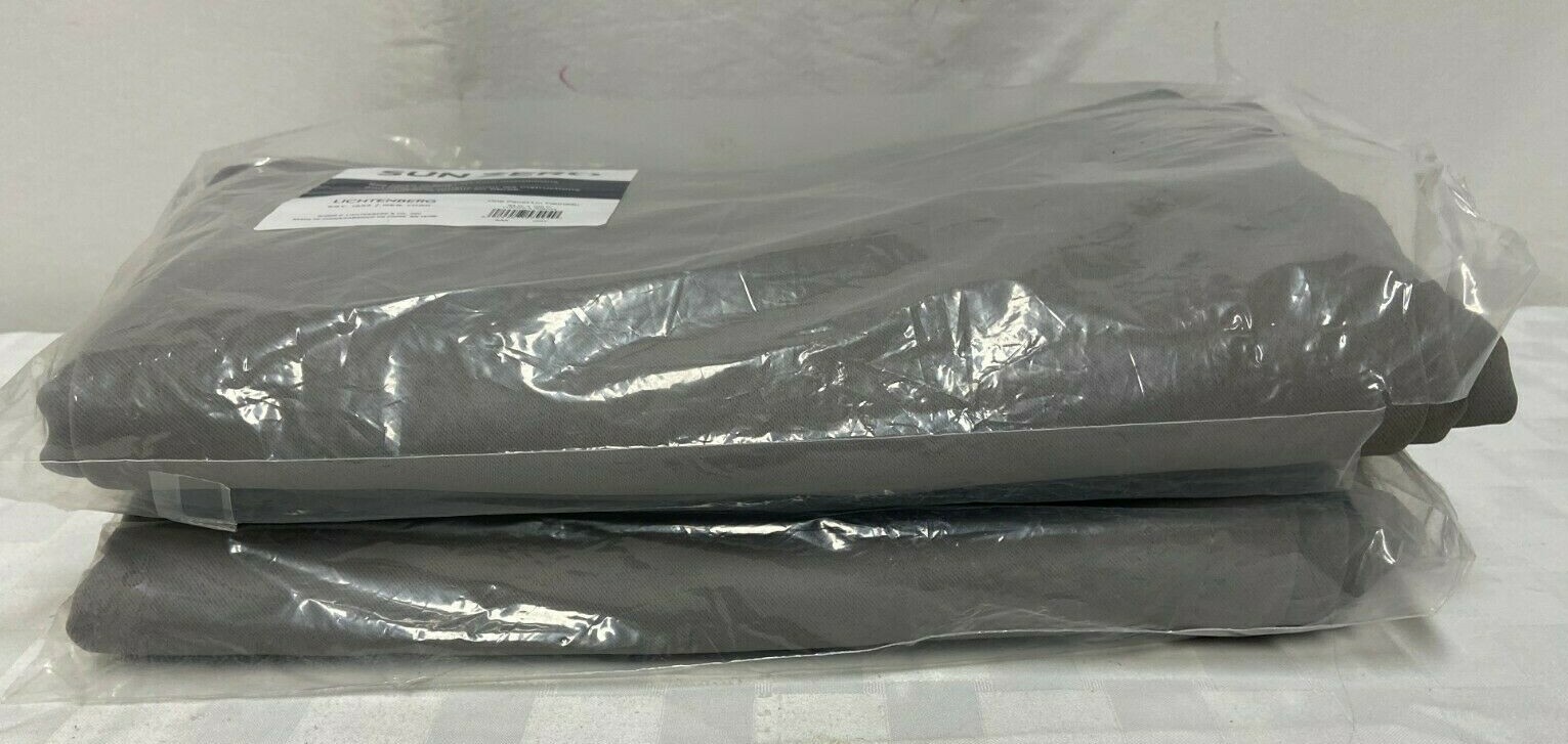 2 Sun Zero Gray Thermal Insulated Grommet Panel Curtains 54″ by 108″ Each