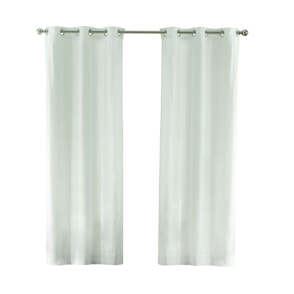 Home Decorators Collection White Cotton Duck Grommet Curtain 42in W x 84in L