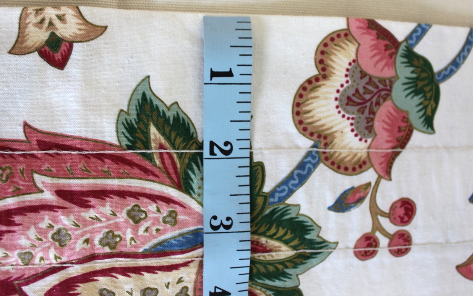 Custom Jacobean Floral Knightsbridge Valance 77×23 Dual Header Vintage 1990s