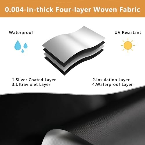 100% Blackout Curtains 57×118″ – Portable No Drill Shades, Cuttable Window Cover