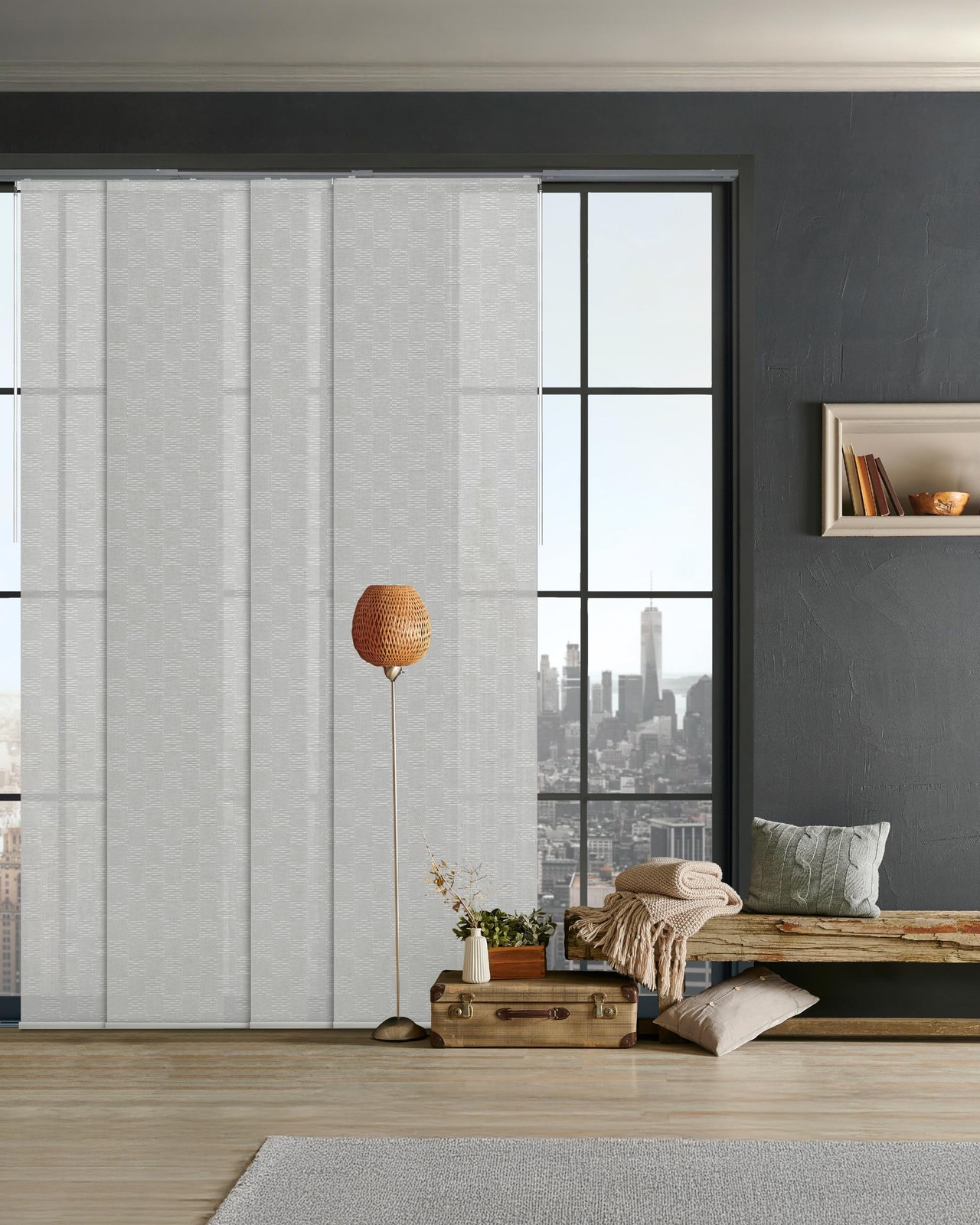 Adjustable Sliding Panel Track Blinds,White Curtain Blinds For Sliding Glass …
