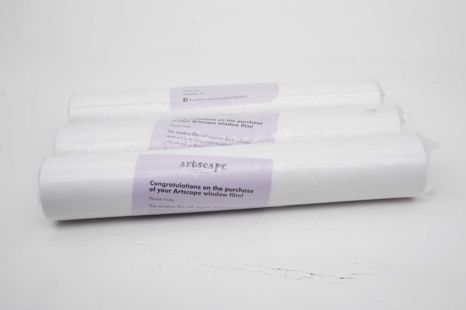 Lot of 3 Rolls x 7′ Each 12″ Wide Artscape Rice Paper Window Film 12″ x 83″