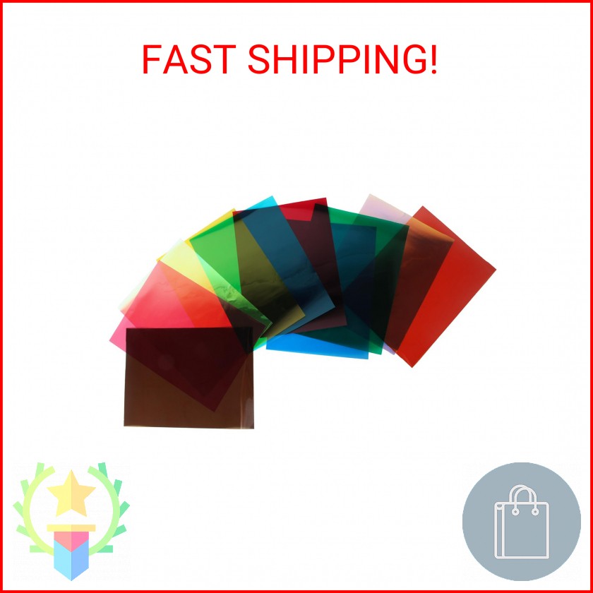 10Colors Bundle Pack Colorful Transparent Window Film Self Adhesive Glass Film G
