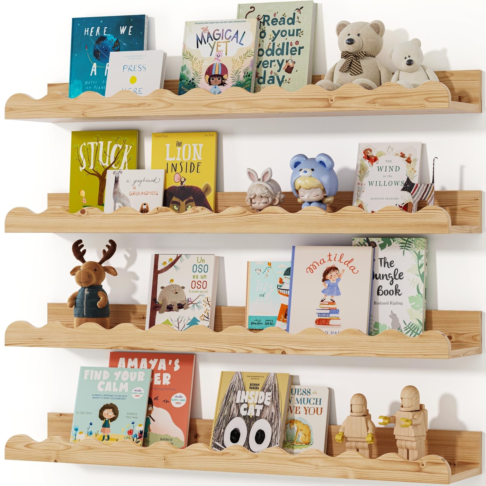 Seocry Nusery Shelves (23 Inches, Wood) 23 Inches