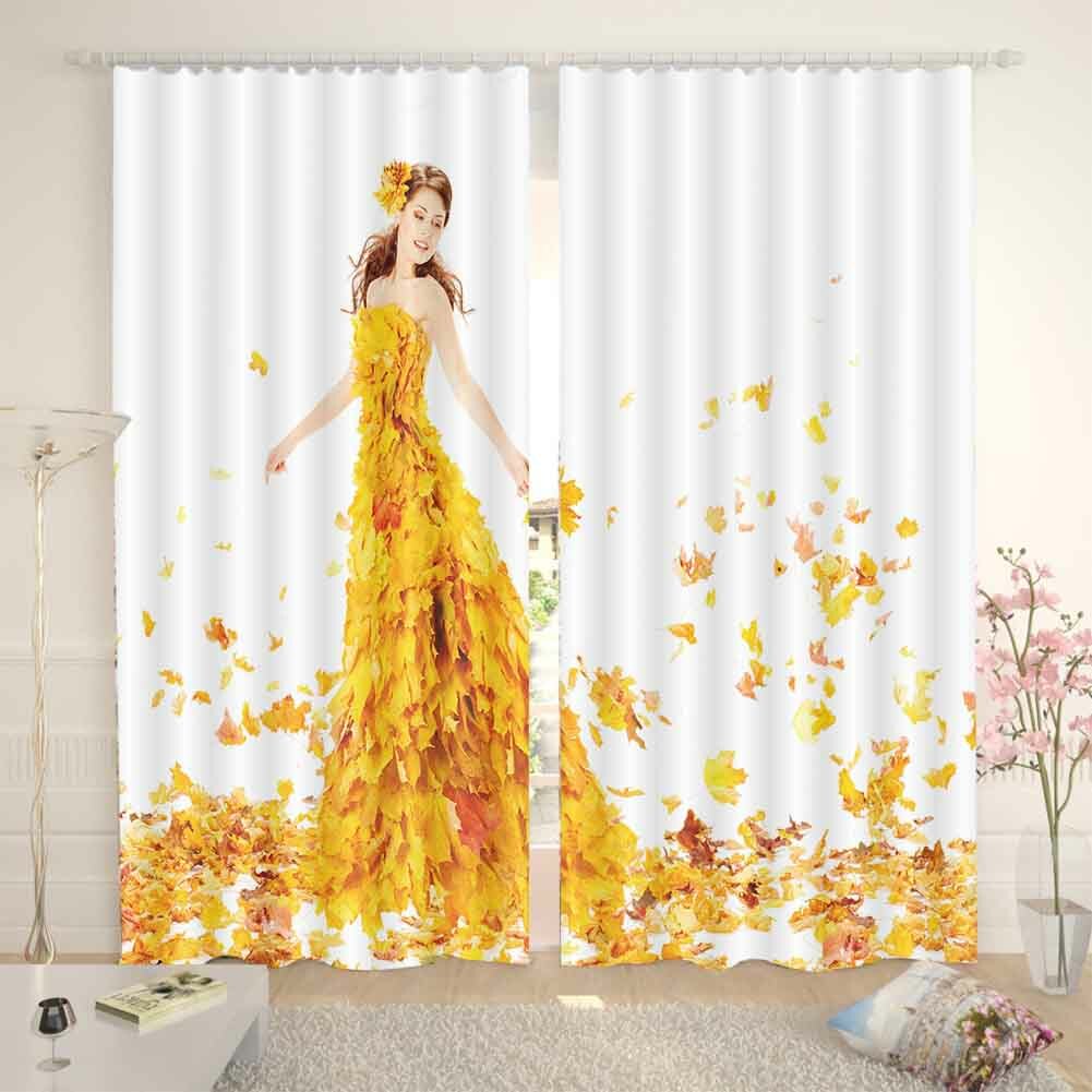 Skirt Gap Star Light 3D Curtain Blockout Photo Printing Curtains Drape Fabric