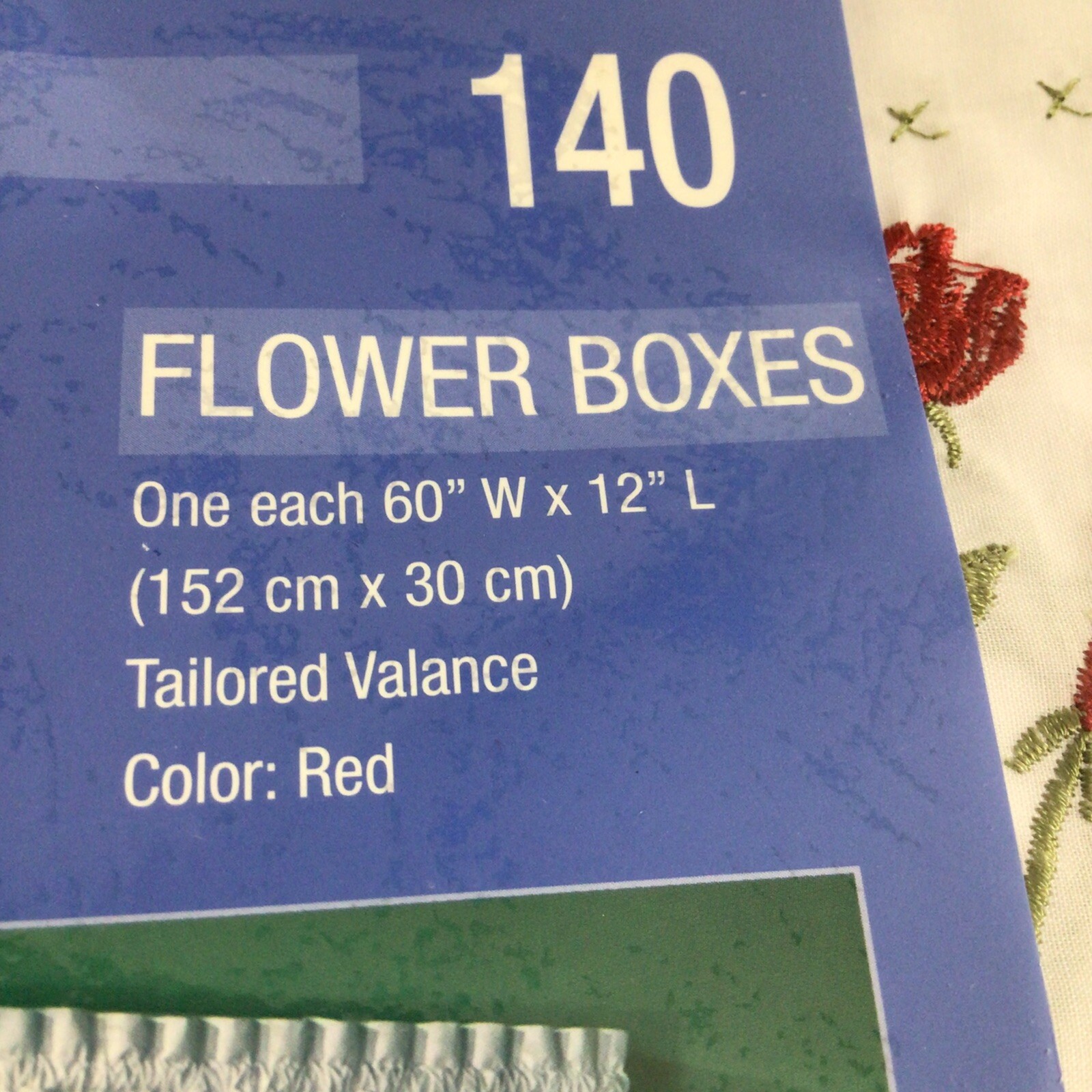 Embroidered Floral 3-Piece Tier & Valance Set ~ Designables – Flower Boxes