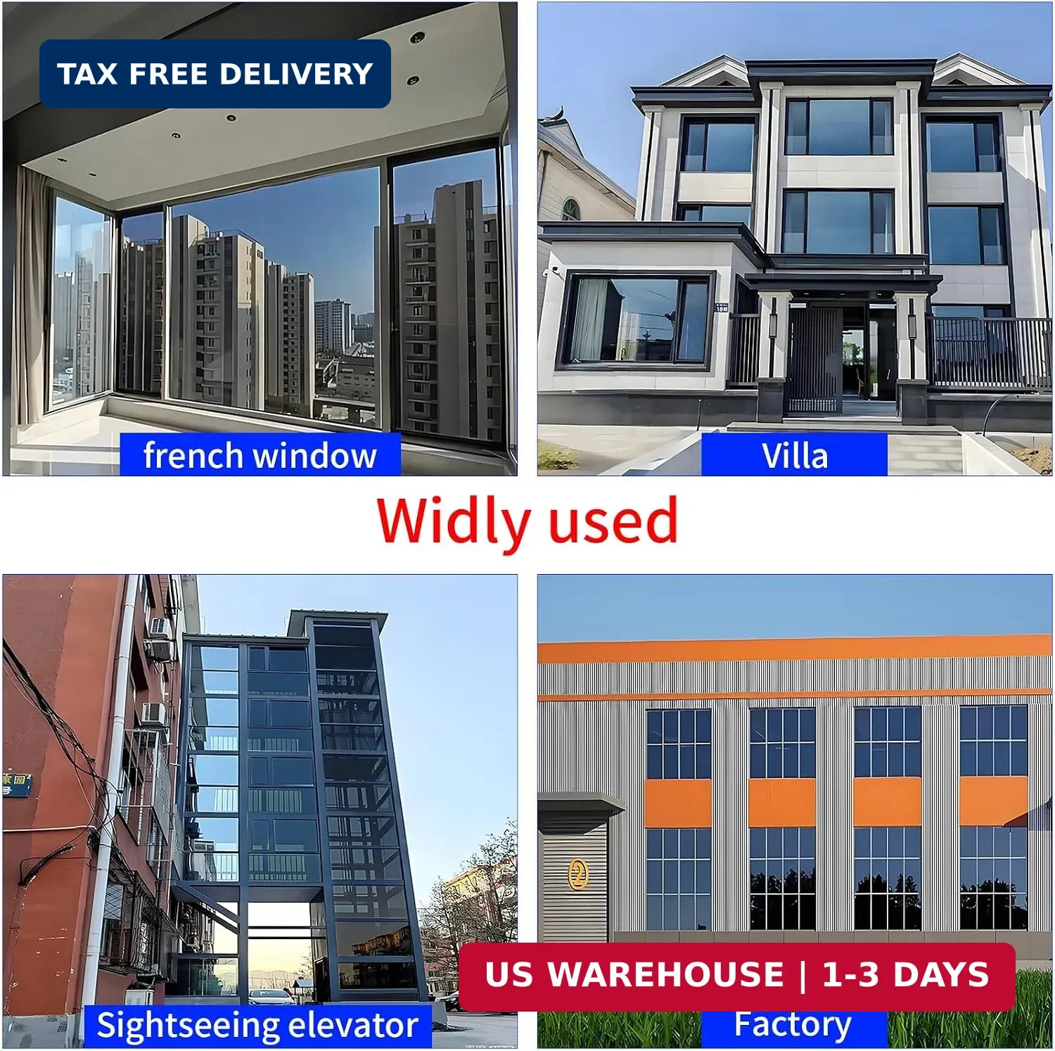 Righyo Glass Film One Way Window Privacy, Sun Protection Film, UV Blocking Contr