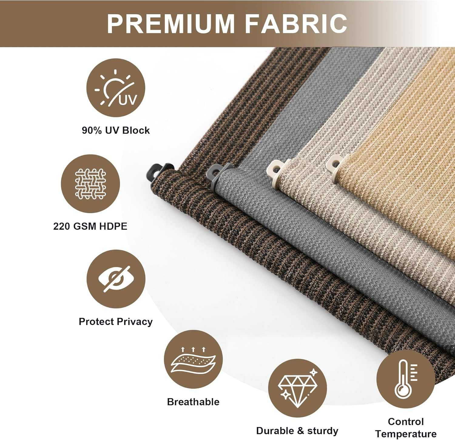 Porch Screens for Patios outside Outdoor Privacy, Cordless Sun Shades Roll up Bl