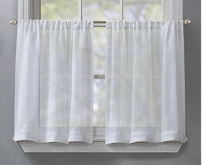 Linden Sheer Window Curtain Tier Pair – 2 panels each measure 52″ x 14″