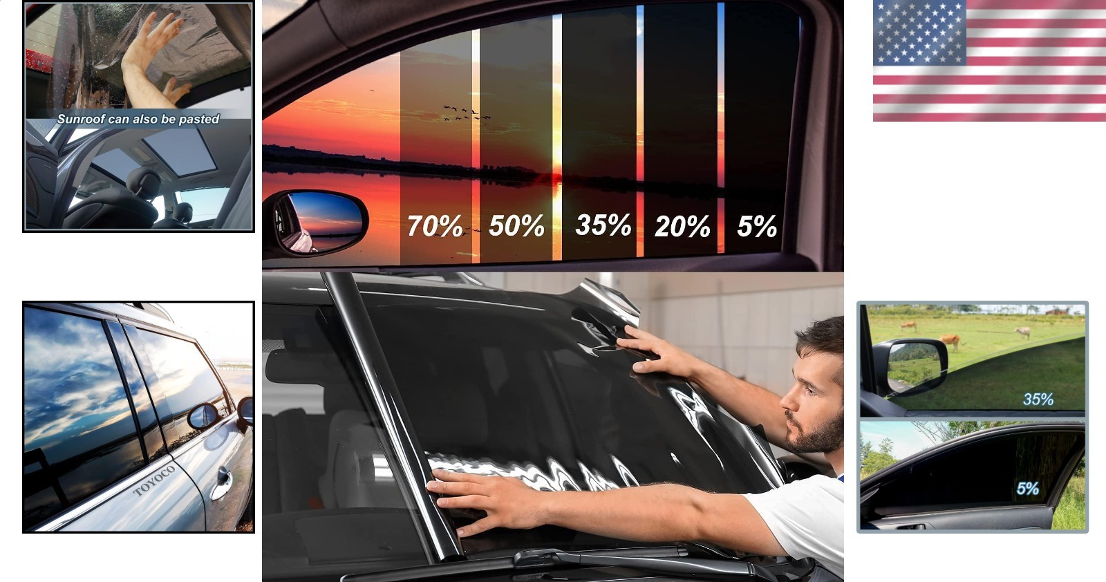 Professional 5% VLT Ceramic Car Window Tint Roll 20in x 10ft UV IR Block