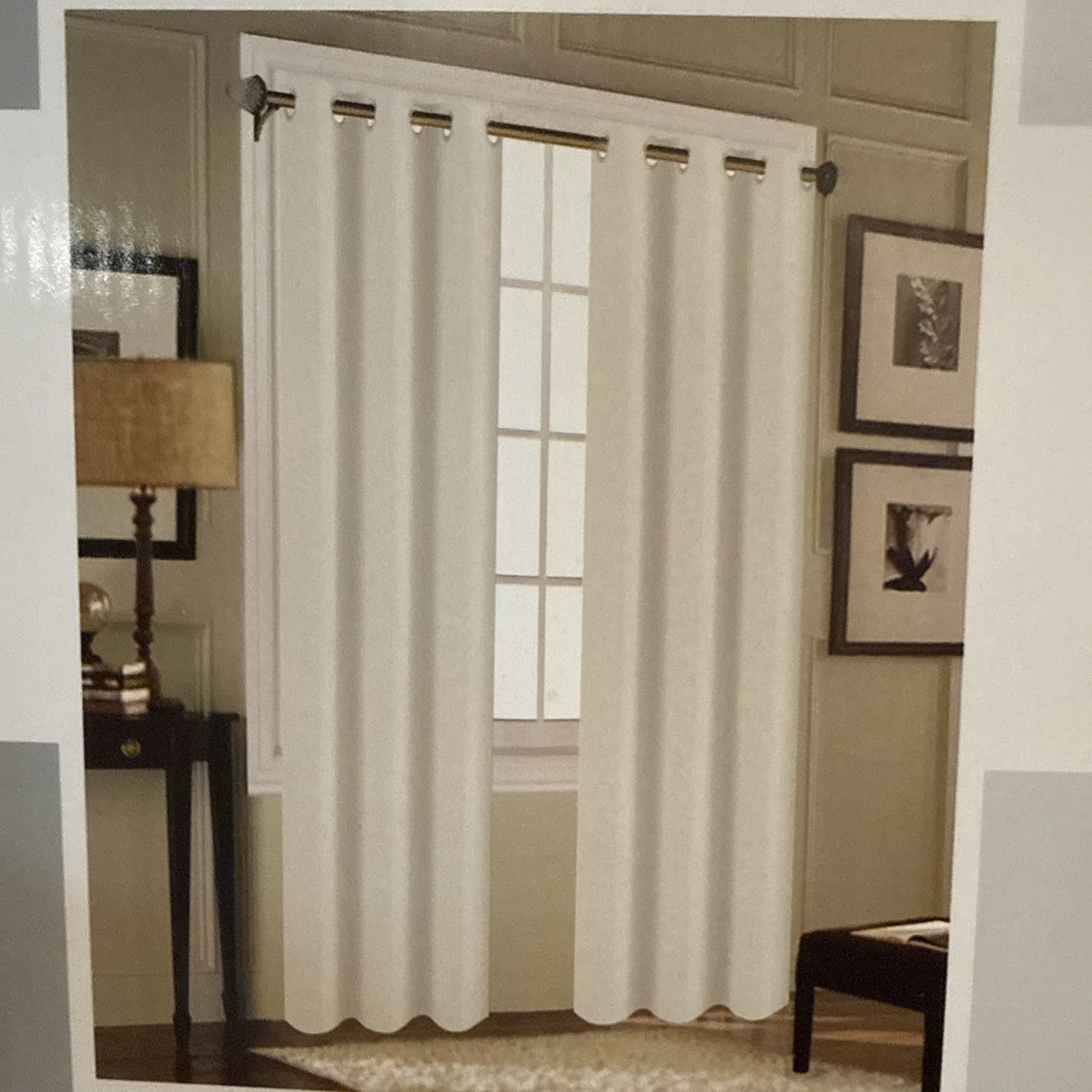 Grommet Top Window Curtain Panels Lined Energy Saving Blackout Drapes 2PC 38×95”
