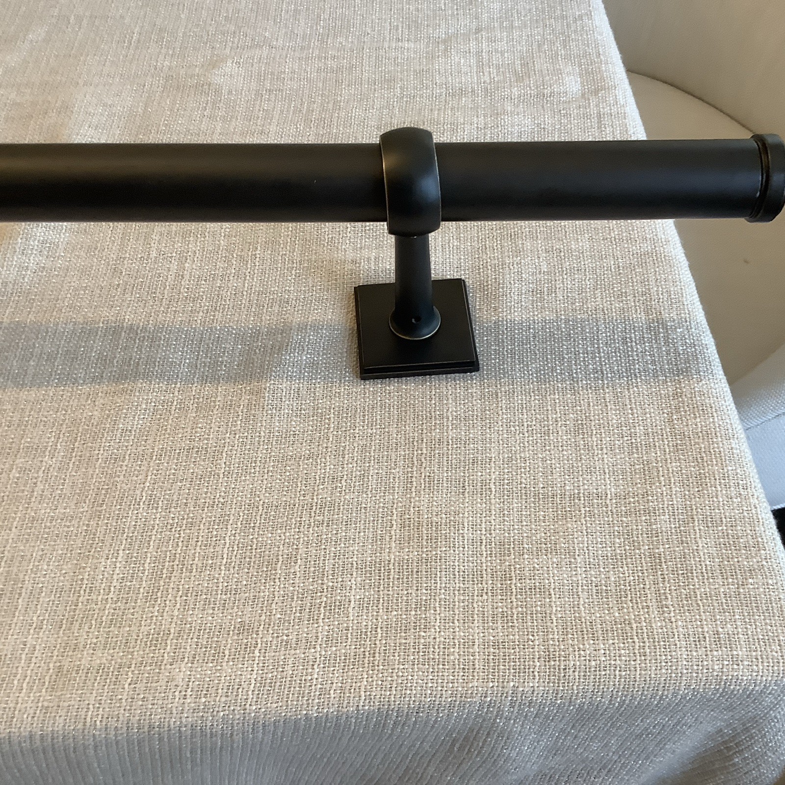 Restoration Hardware Easton Solid Brass Endcap Finial & Rod Set Bronze 48-88 in