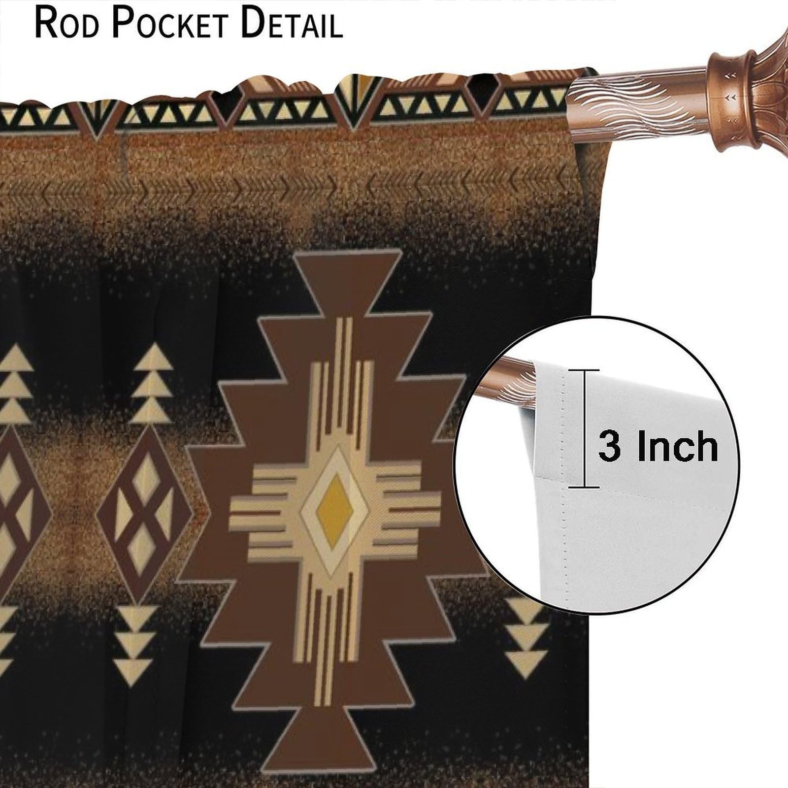 Aztec Curtains Boho Style Native Tribes Navajo Pattern Native Abstract Painti…
