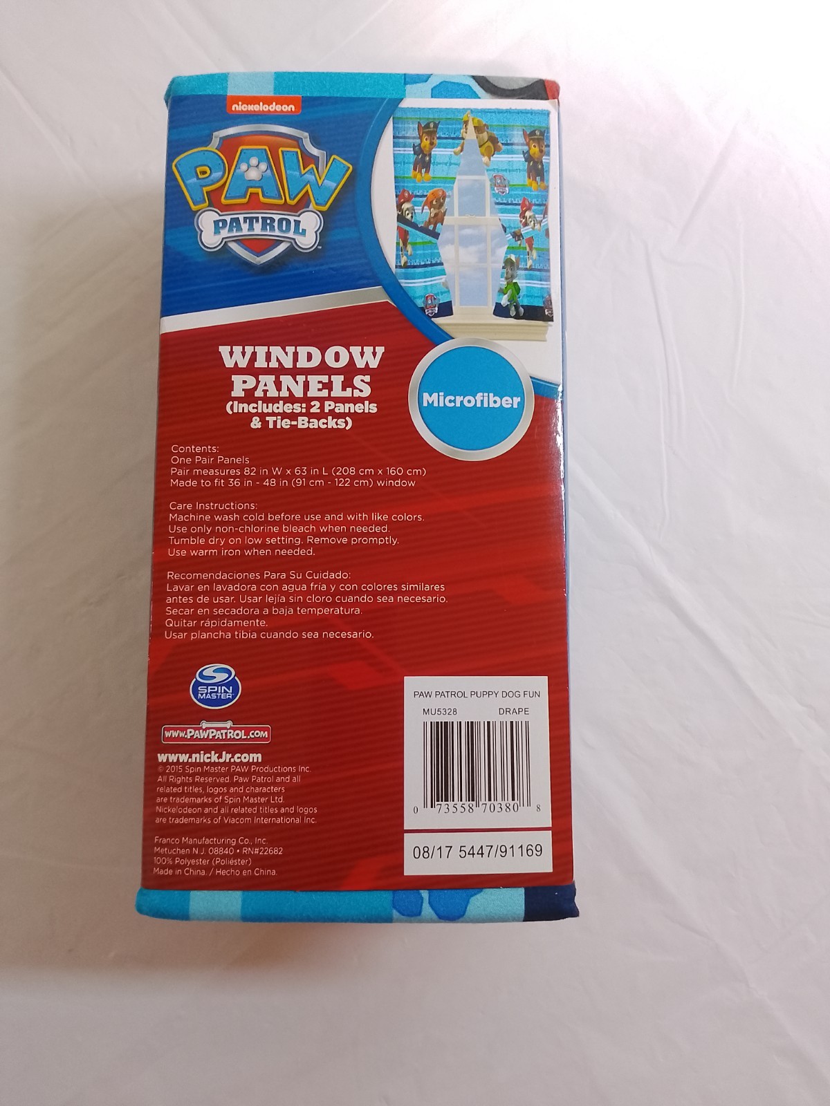 Nickelodeon PAW Patrol Microfiber Window Panels Set