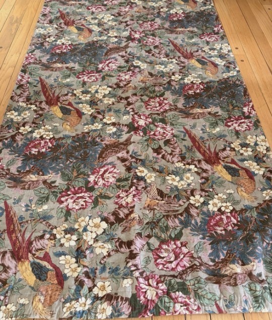 Pottery Barn Pheasant Bird Drapes Set 2 Floral Neutral 50x 84 Blackout Pair New.