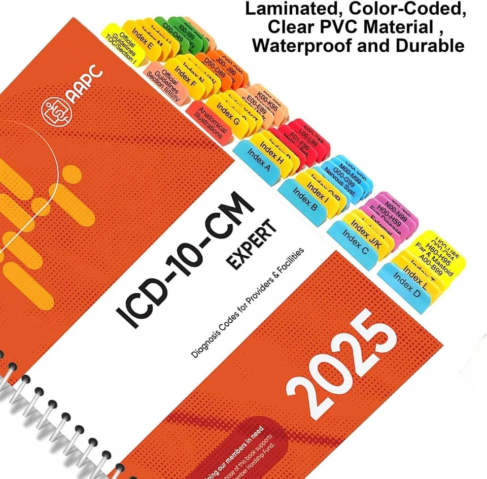 Index Tabs for AAPC Version ICD-10-CM 2025 (Book not Included), The Complete…