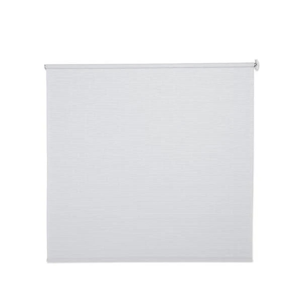 CORDLESS ROLL UP BLIND Outdoor Sun Shade Deck Patio PVC Manual White 72″ X 72″