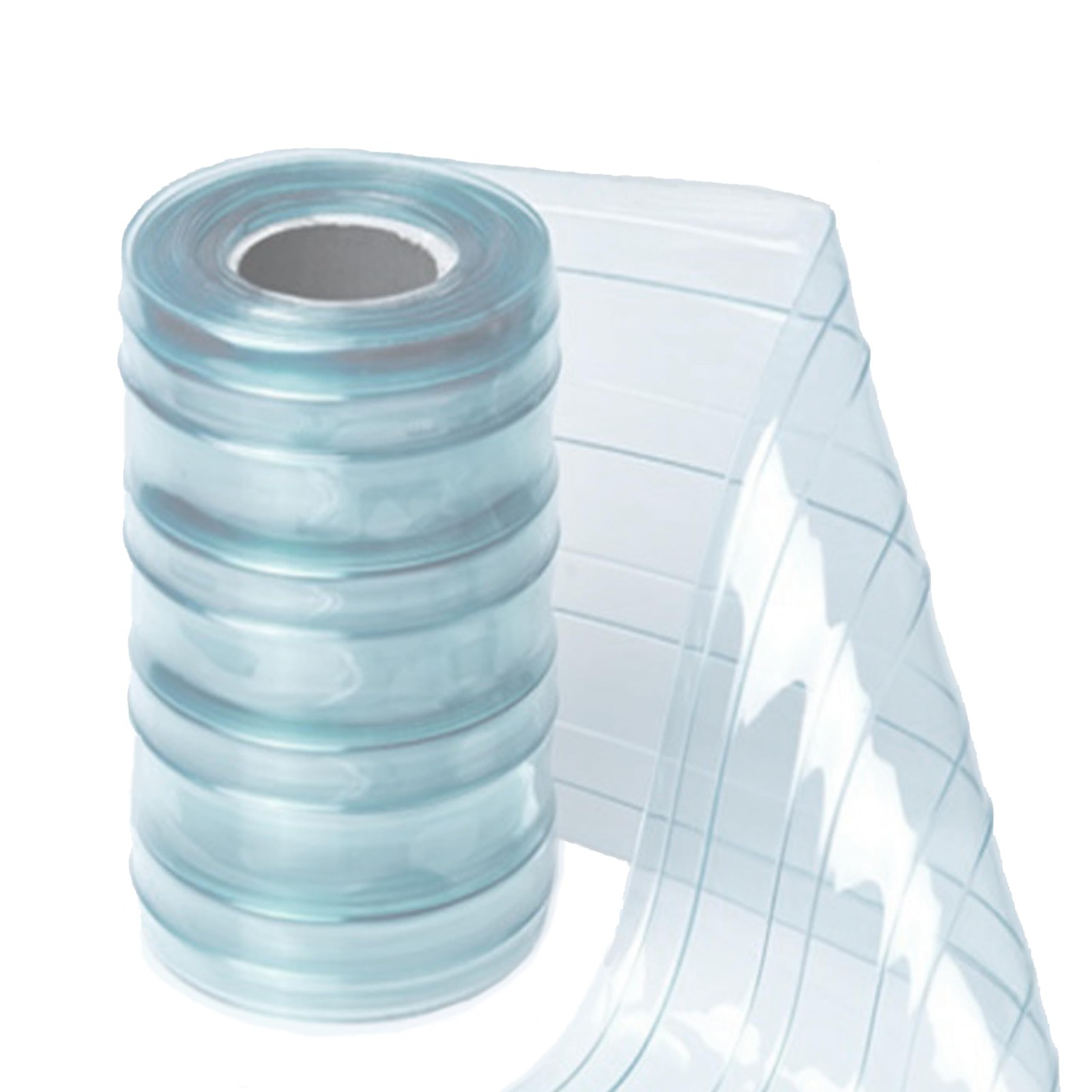Plastic Vinyl Replacement Strip Curtain Door 6.8×7.5×0.08 Thick PVC Freezer