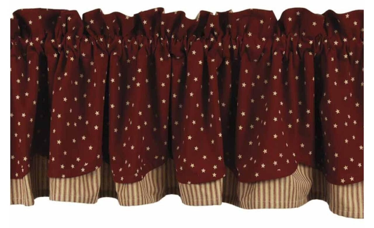 NEW Home Collection by Raghu Salem Star Fairfield Valance 72″ x 15.5″