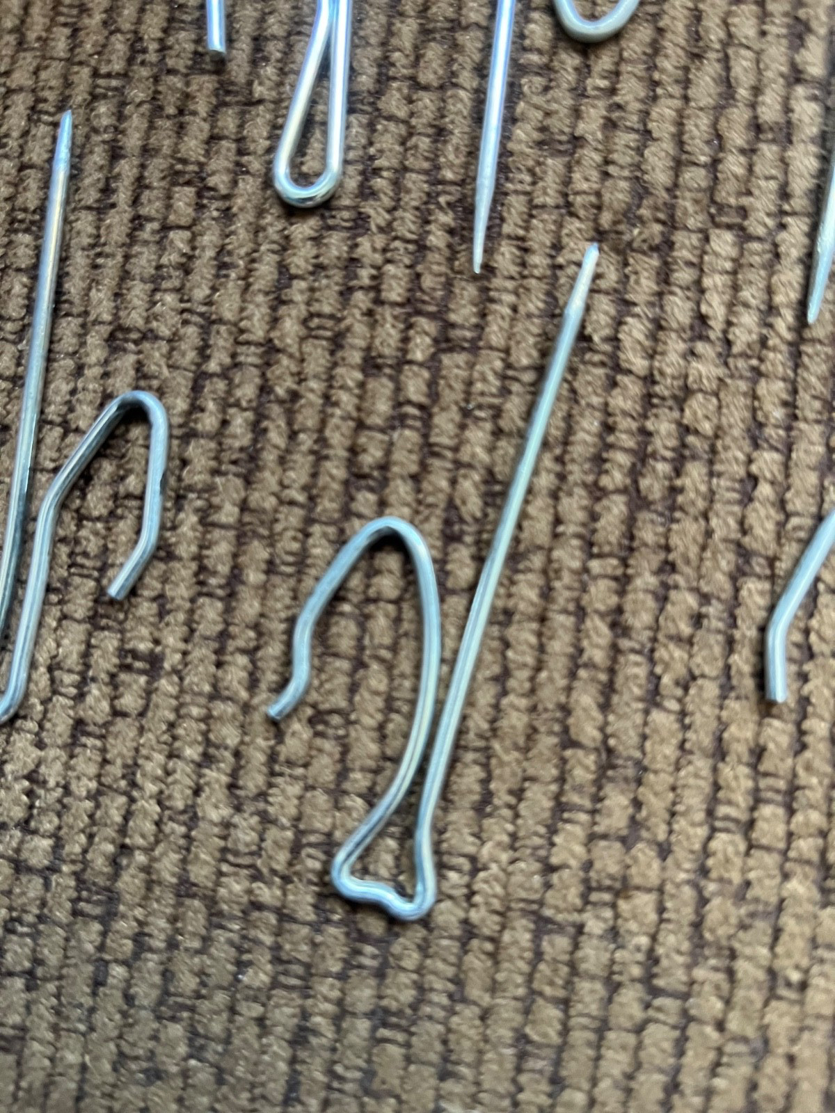 Drapery curtain hooks Vintage 1960s pleat 2.5 – 3 inch pin – lot of 18