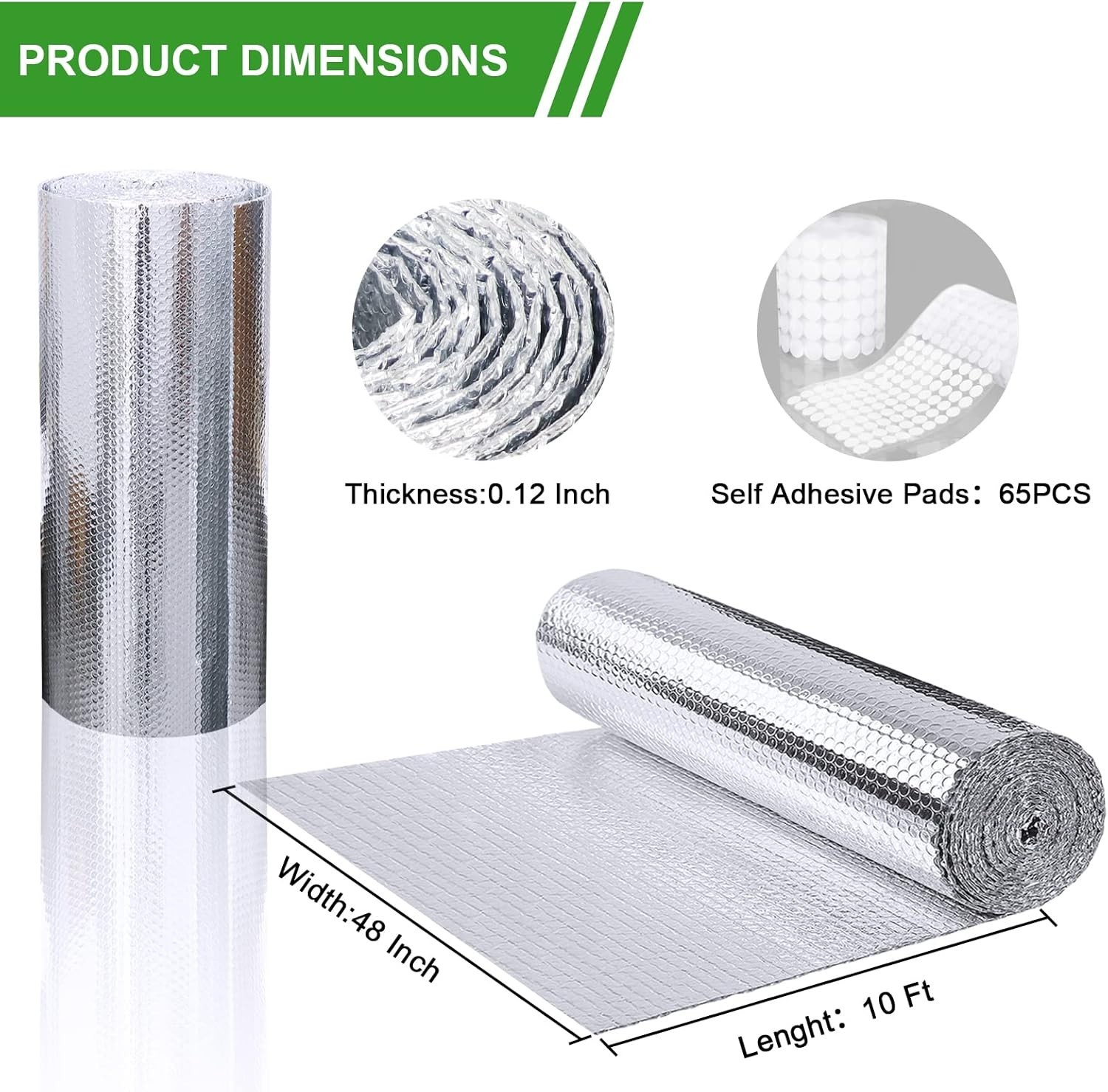 Versatile Reflective Foam Insulation Roll 48” x 10ft – Ultimate Heat Protection