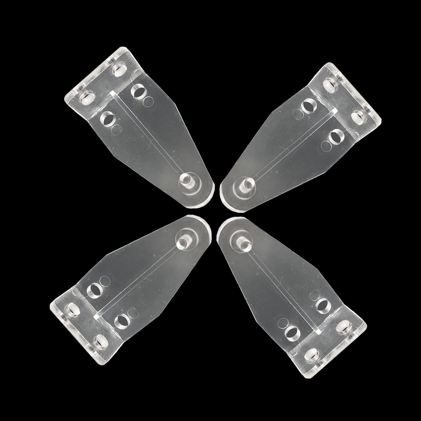 Kowibcl 10 PCS Window Blinds Hold Down Brackets 2 inch 2 inch, Transparent