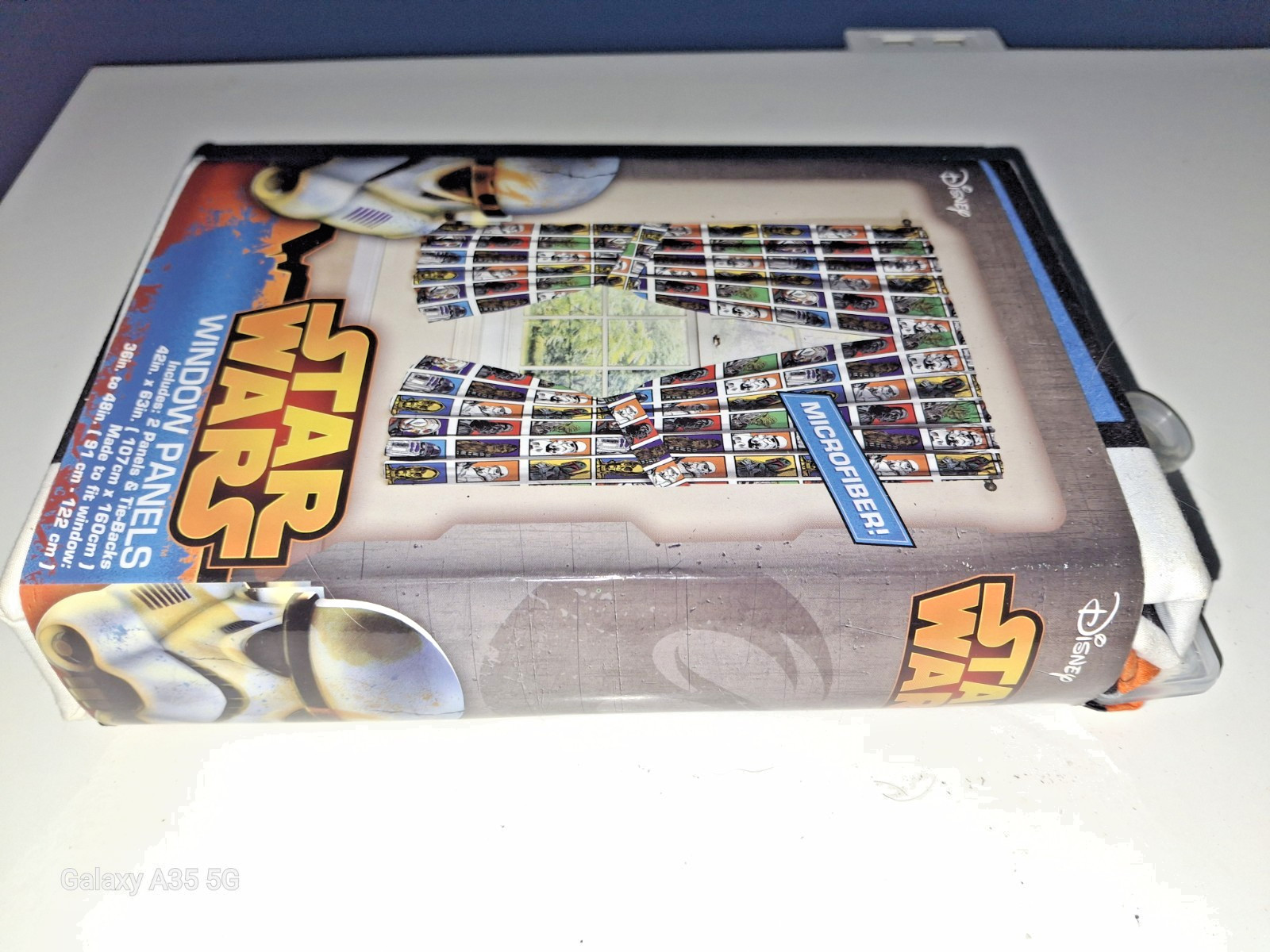 Star Wars Microfiber Window Curtain 42×63 Set w/ Tie-Backs new 💥SEND OF