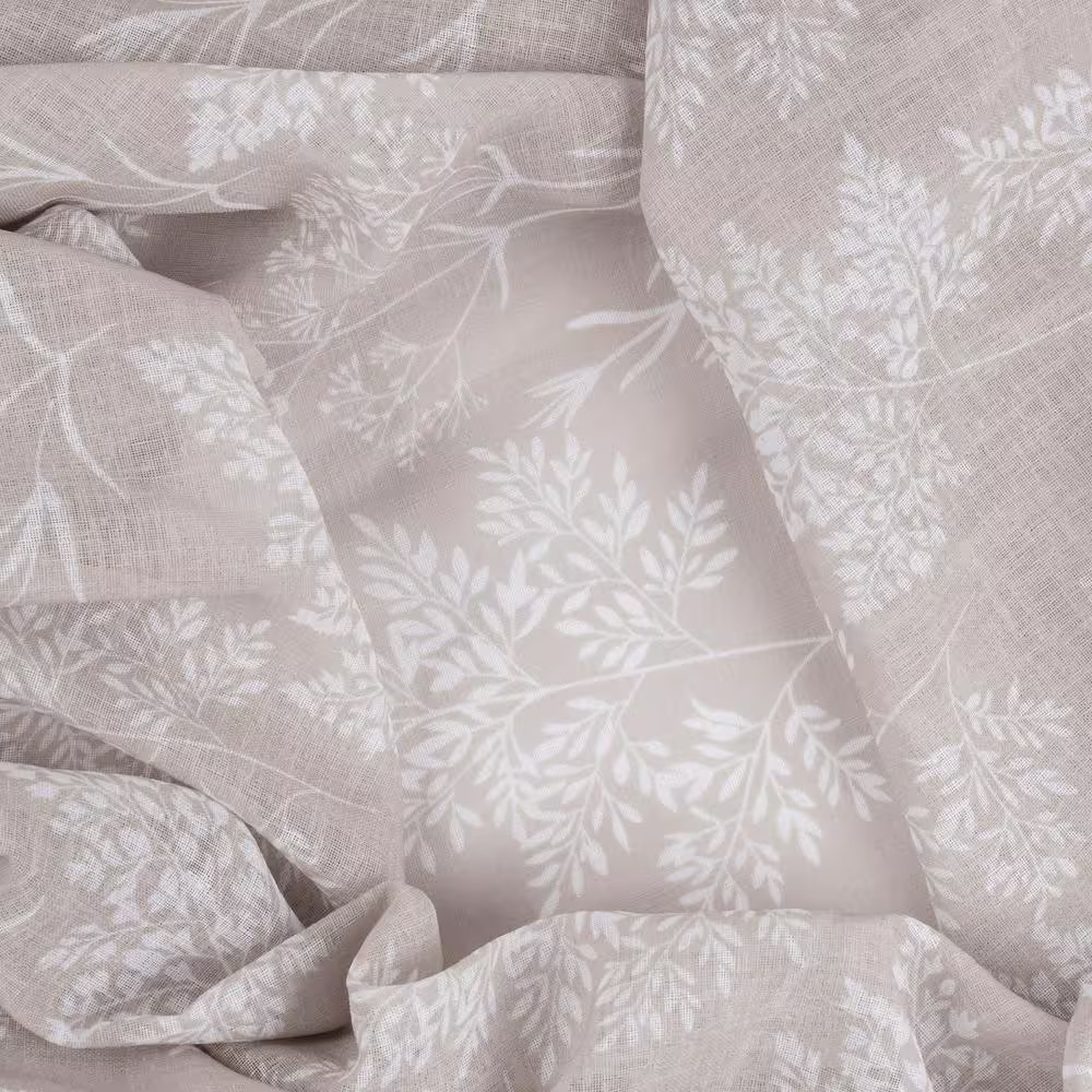 Wild Meadows Linen Polyester Floral 100 In. W X 84 In. L Pinch Pleat Patio Sheer