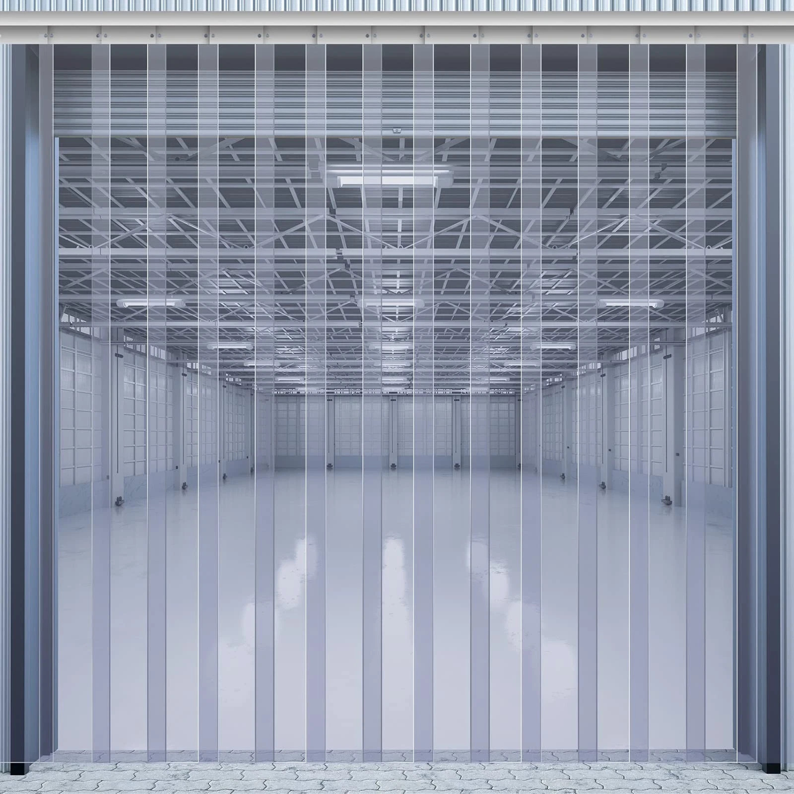 48 x 84 Inch Plastic Strip Door Curtain Kit 0.08” Walk in Cooler Curtains Th…