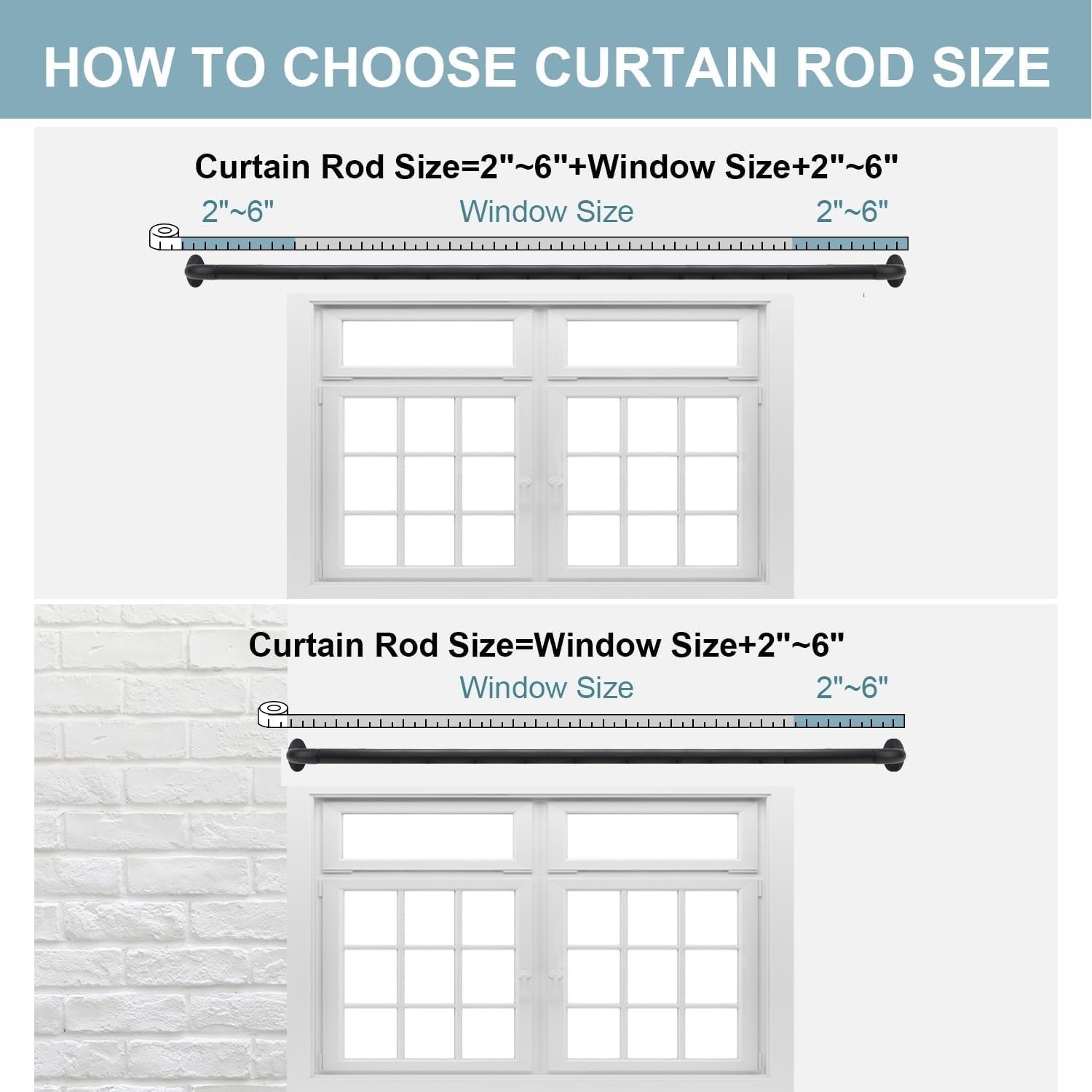 Blackout Curtain Rod For Windows,Wrap Around Curtain Rods 1 Inch Diameter,Roo…