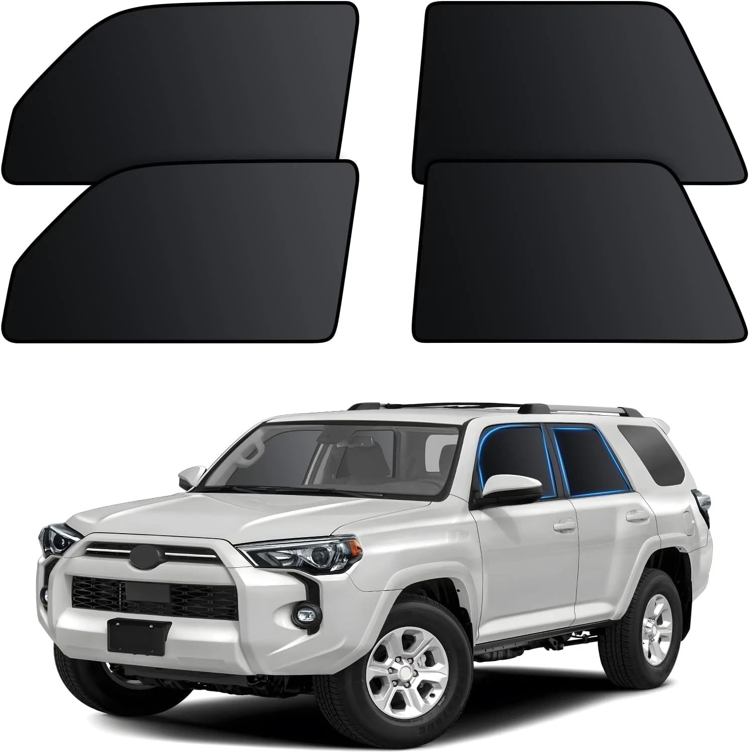 Car Window Shades for 4Runner 2017-2024, 4 Pcs Magnetic Car Window Covers – 100%