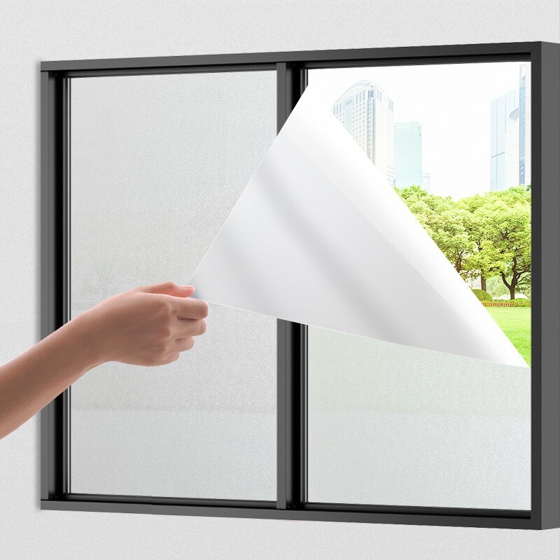 Frosted Privacy Opaque Window Film Self-adhesive White Pure Glass Sticker Tint [