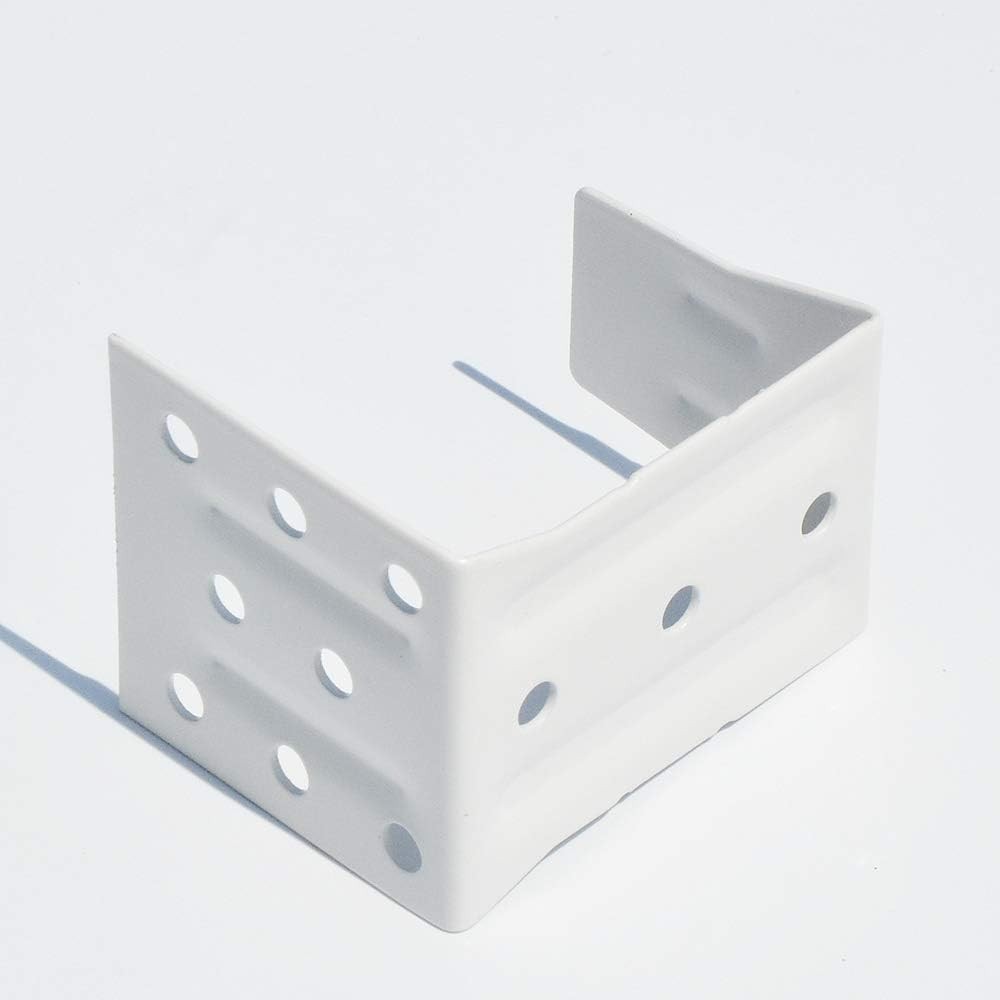 White Alloy Steel Center Support Brackets for 2″ Headrail Blinds – 2 Count