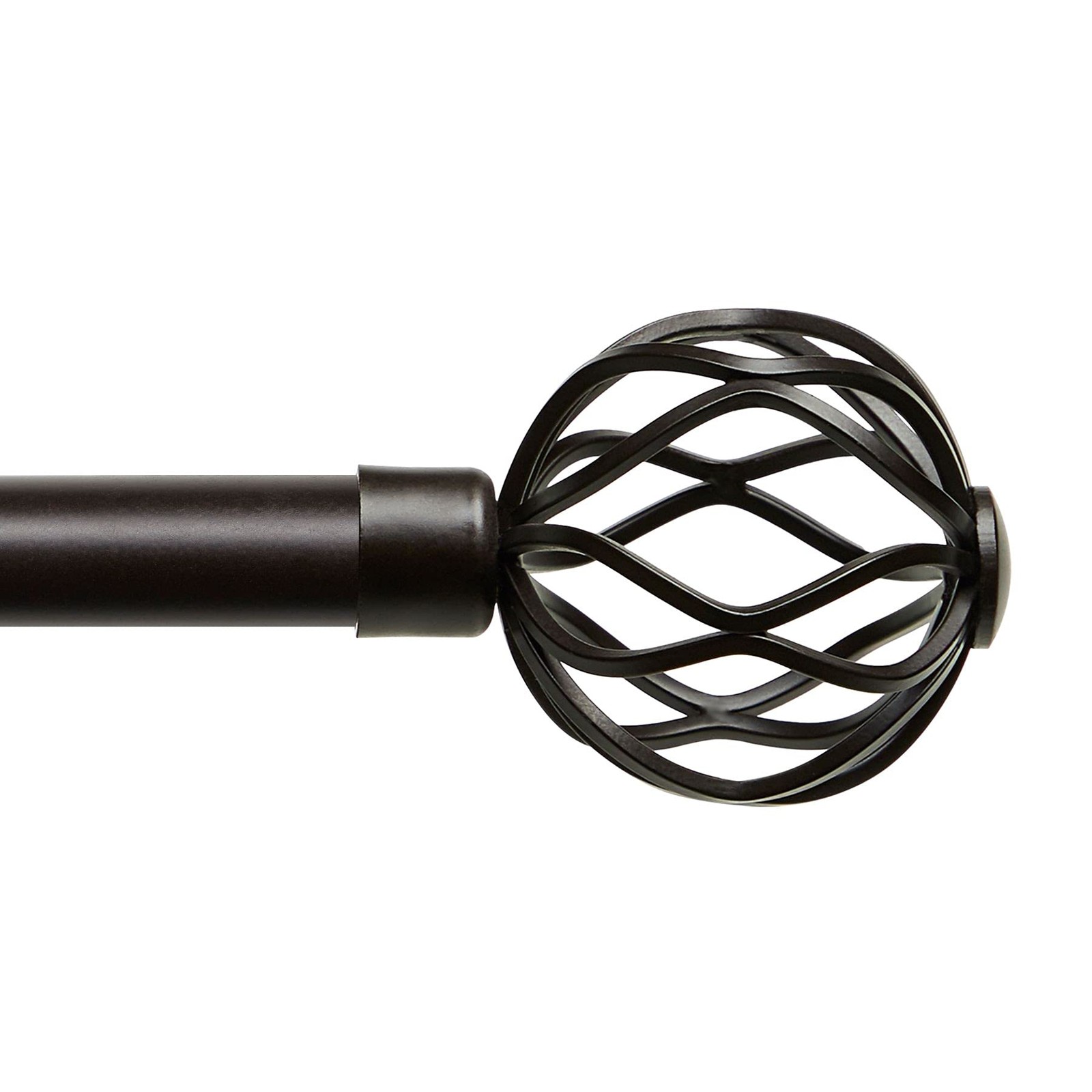 Ogee Matte Bronze 1 Inch 3672 In Coordinating Finial Single Curtain Rod Set