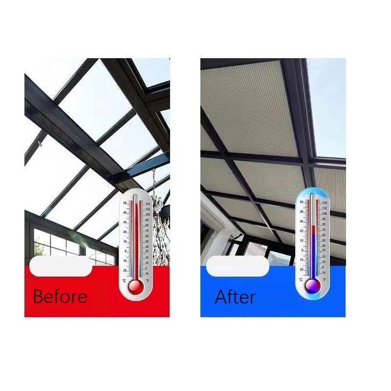 Motorized Skylight Blinds,Electric Roof Blinds,Pleated Fabric,KARLLEO-US-250815