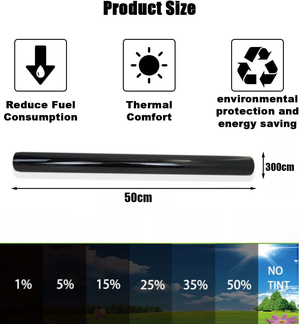 Uncut Roll Window Tint Film 5% 15% 20% 35% VLT 20″ x 10ft Car Home Office Glass