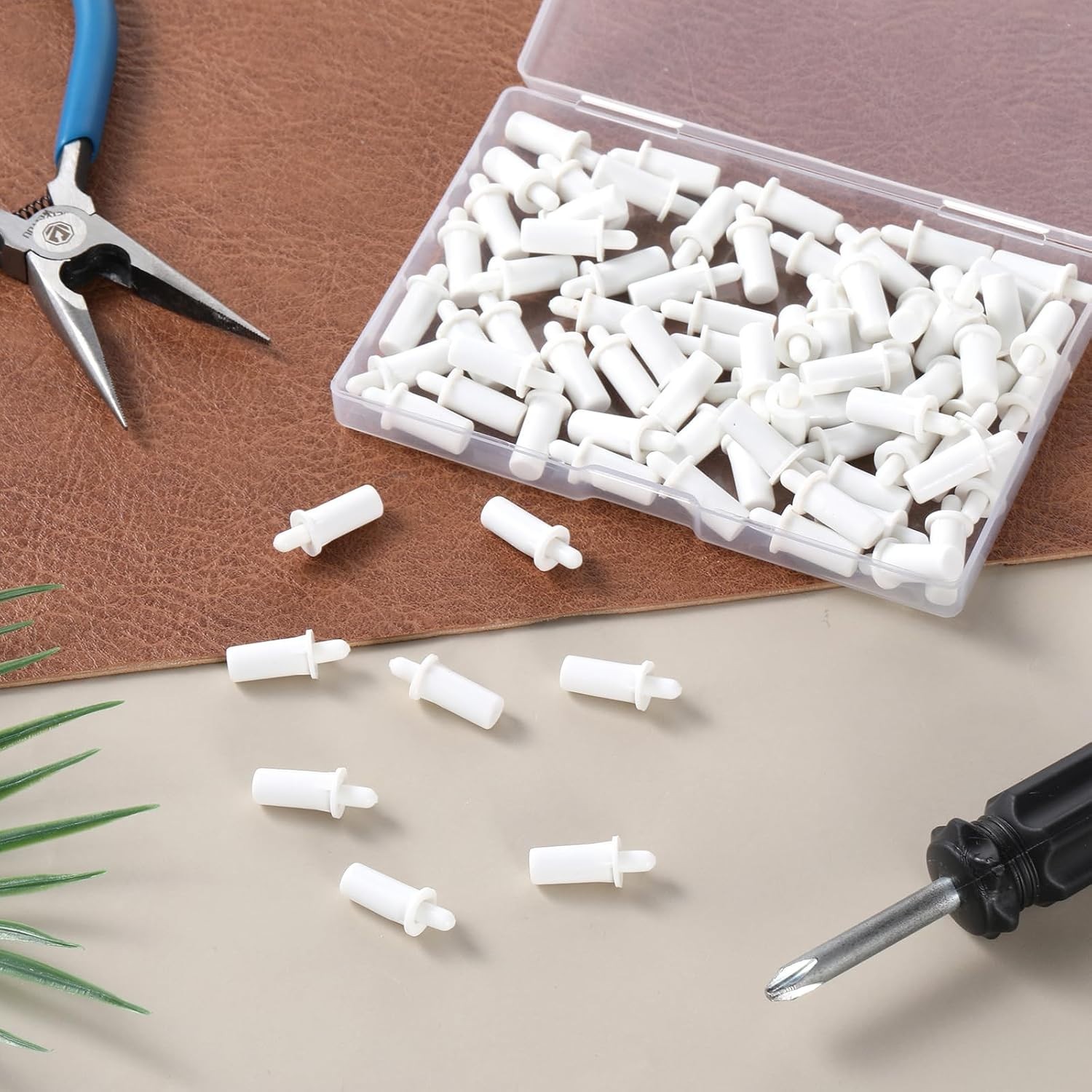 Spring-Loaded Replacement Pins – 100 Pack for Plantation Shutter Repairs