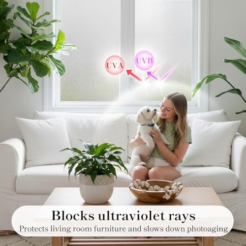 Frosted Glass Window Privacy Film, 11.8×47.2inch/30x120cm Diamond-white
