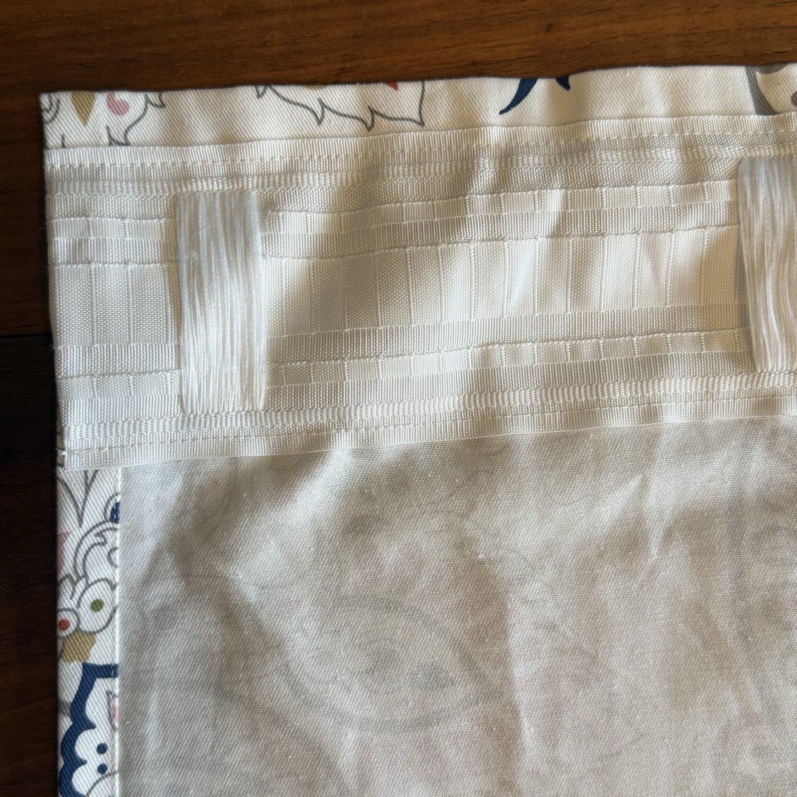 Ikea PUSSMUN Curtains 2 Panels 1 pair 57×98 White/Multicolor Paisley 405.736.38