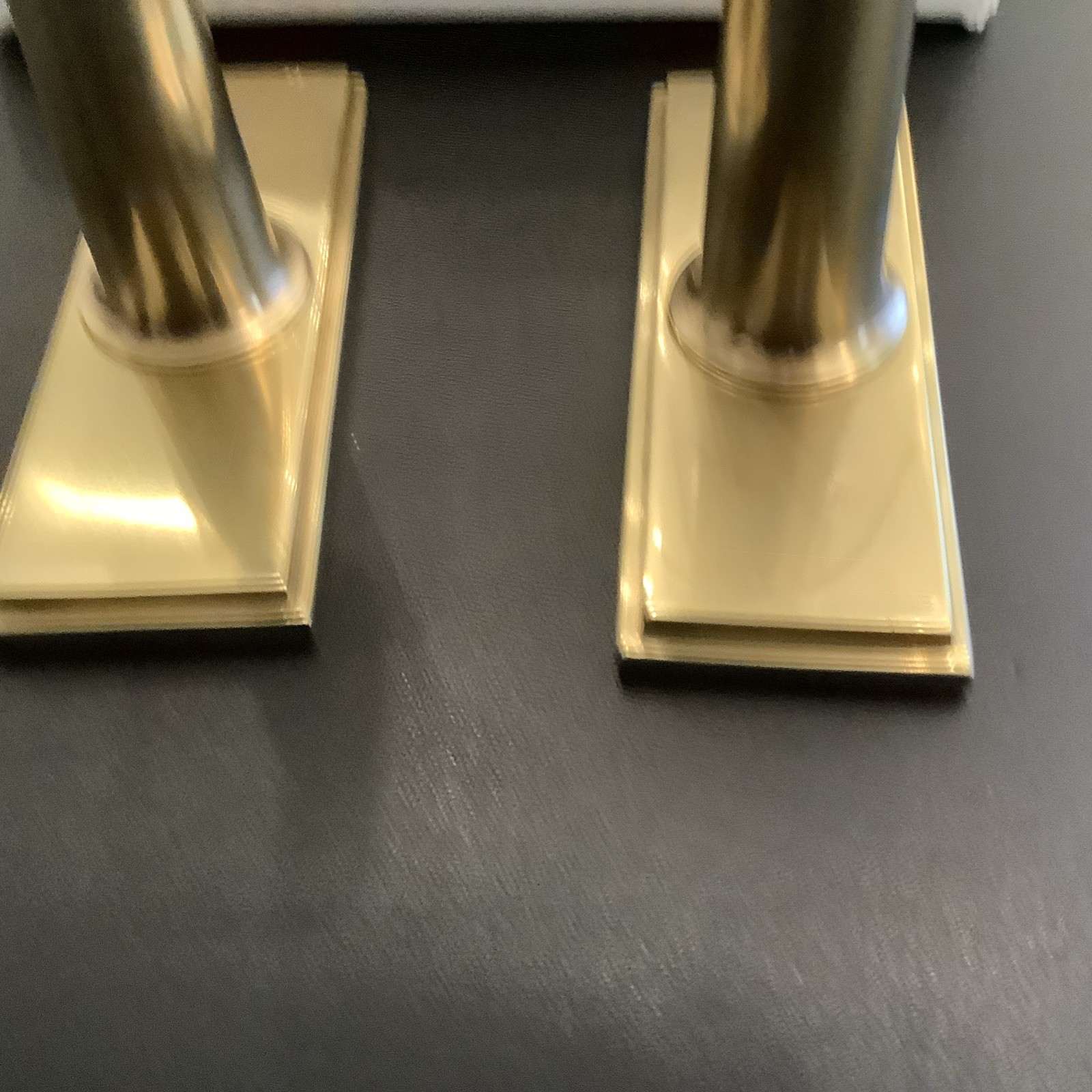 Restoration Hardware Easton End Brackets Rectangular Brass Small- Pair