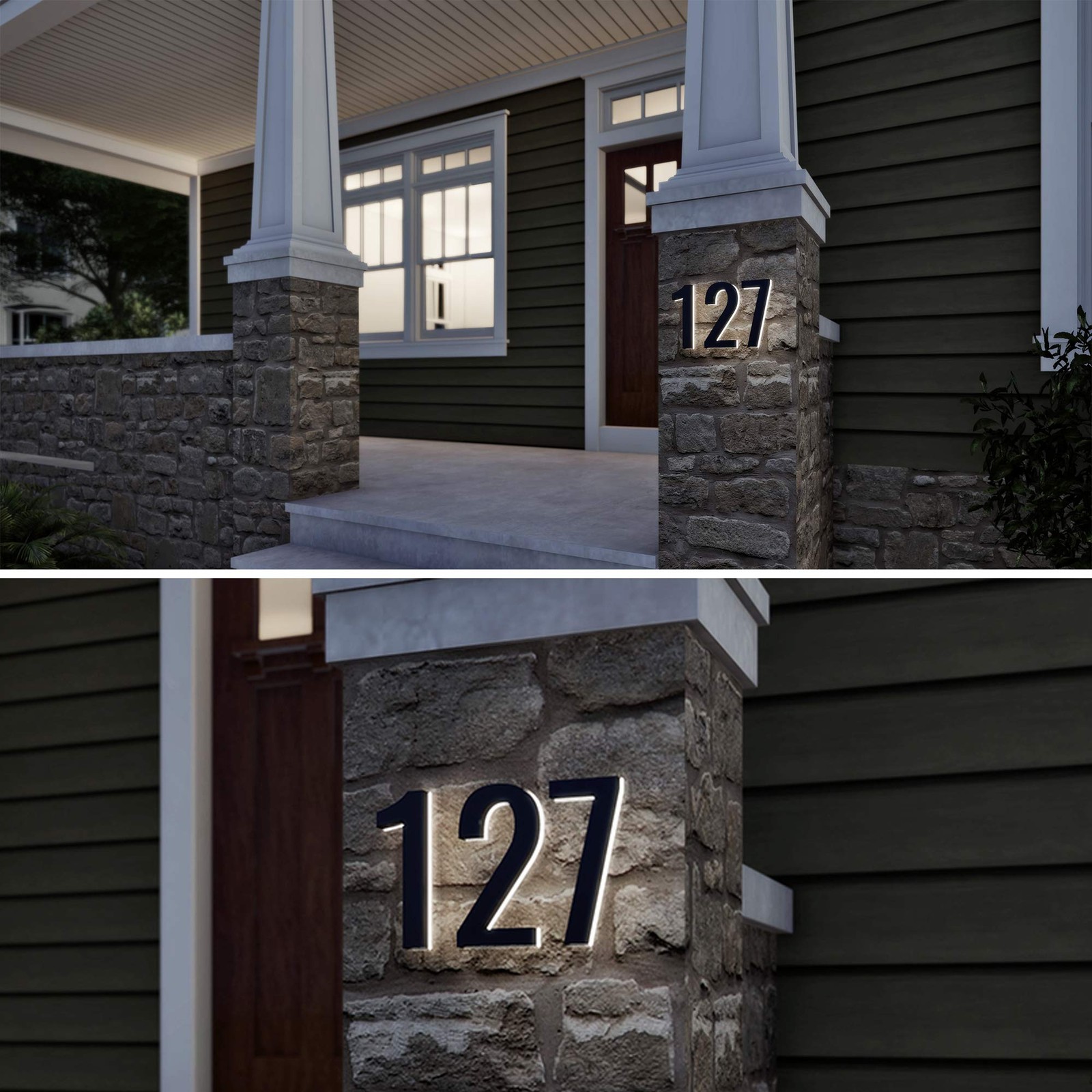 Ln Lumanumbers 5-Inch Led Backlit Address Number For – Stainless Steel