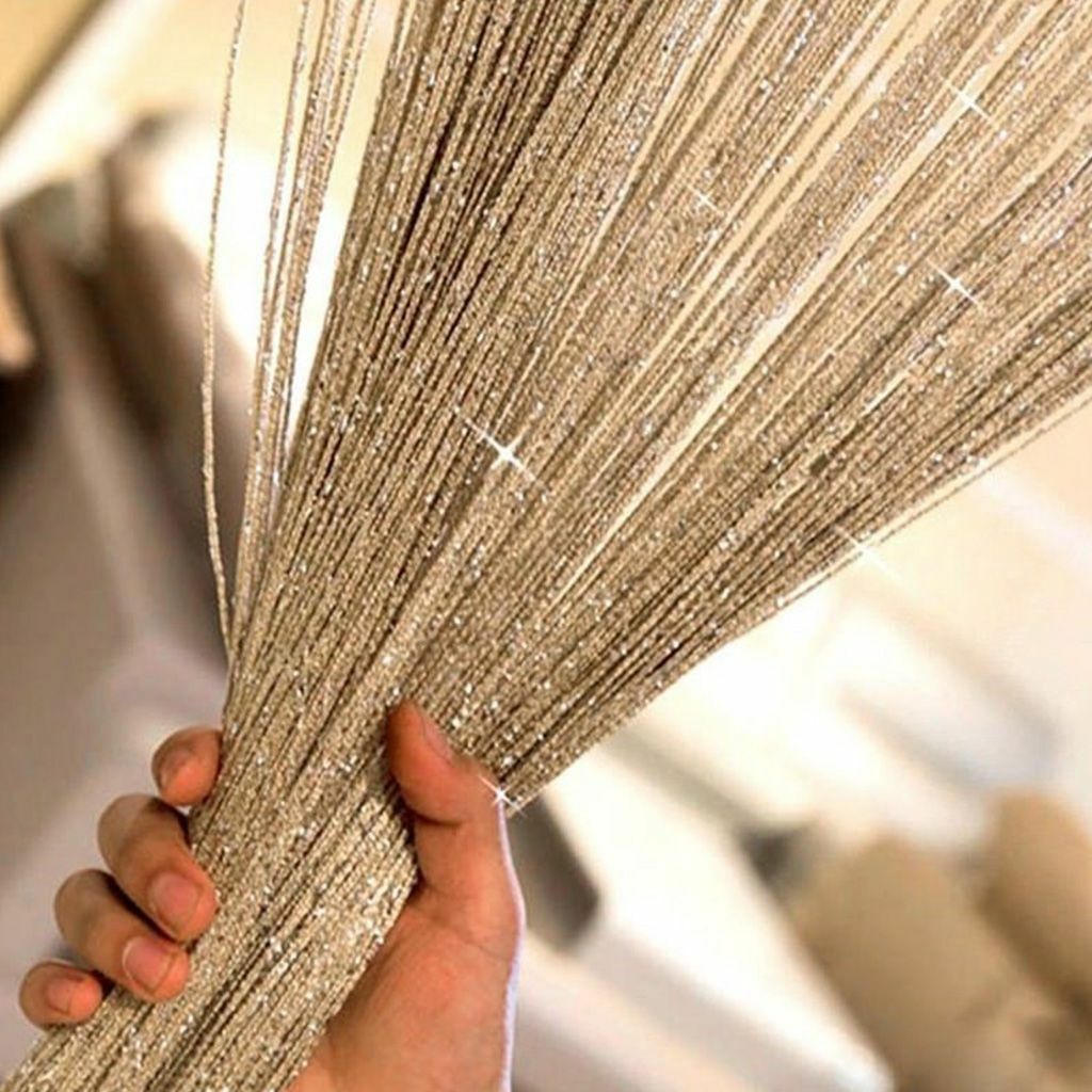 Glitter String Door Curtain Room Dividers Tassel Fringe Window Panel Home Decor