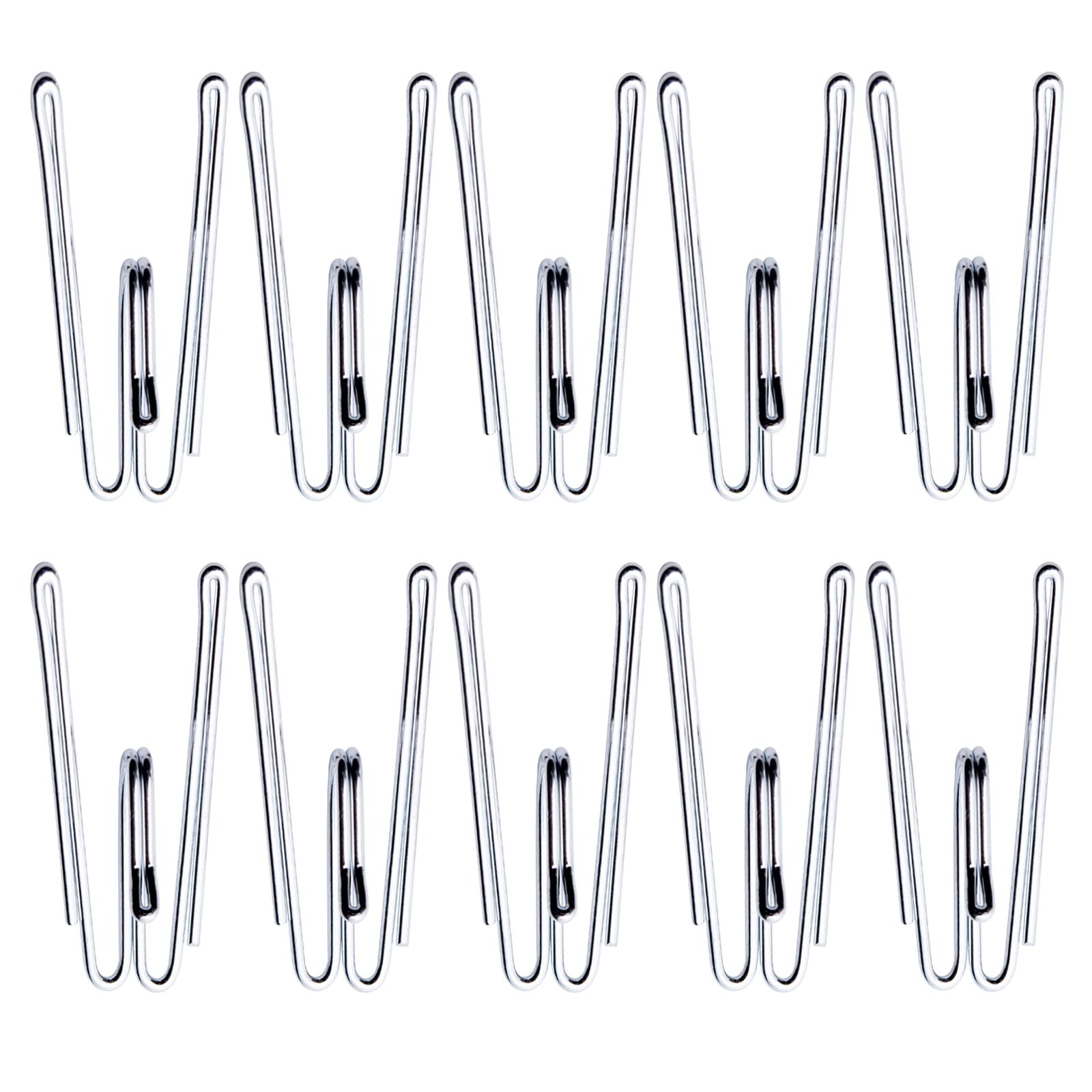 Metal Curtain Hooks Pinch Pleat Header Tape Pins Heavy Duty Deep Prong 20 Pk
