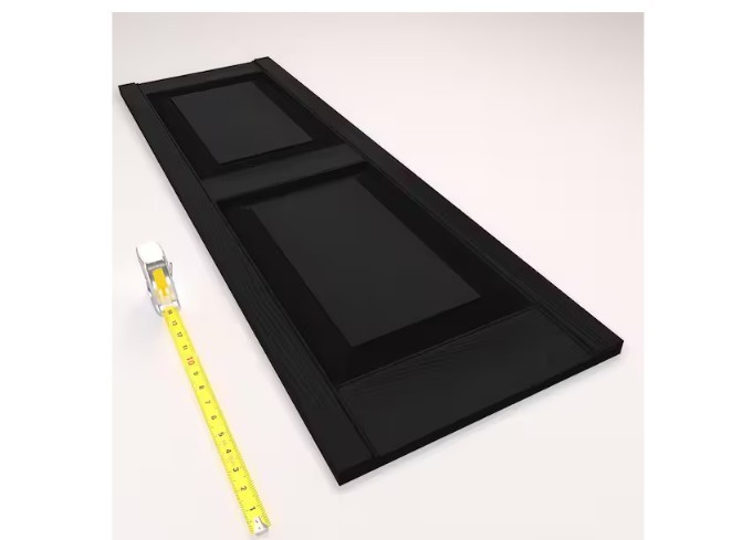 Ekena Millwork 14-1/2″ x 58″ Vinyl Custom 2 Equal Raised Panel Shutters- PAIR