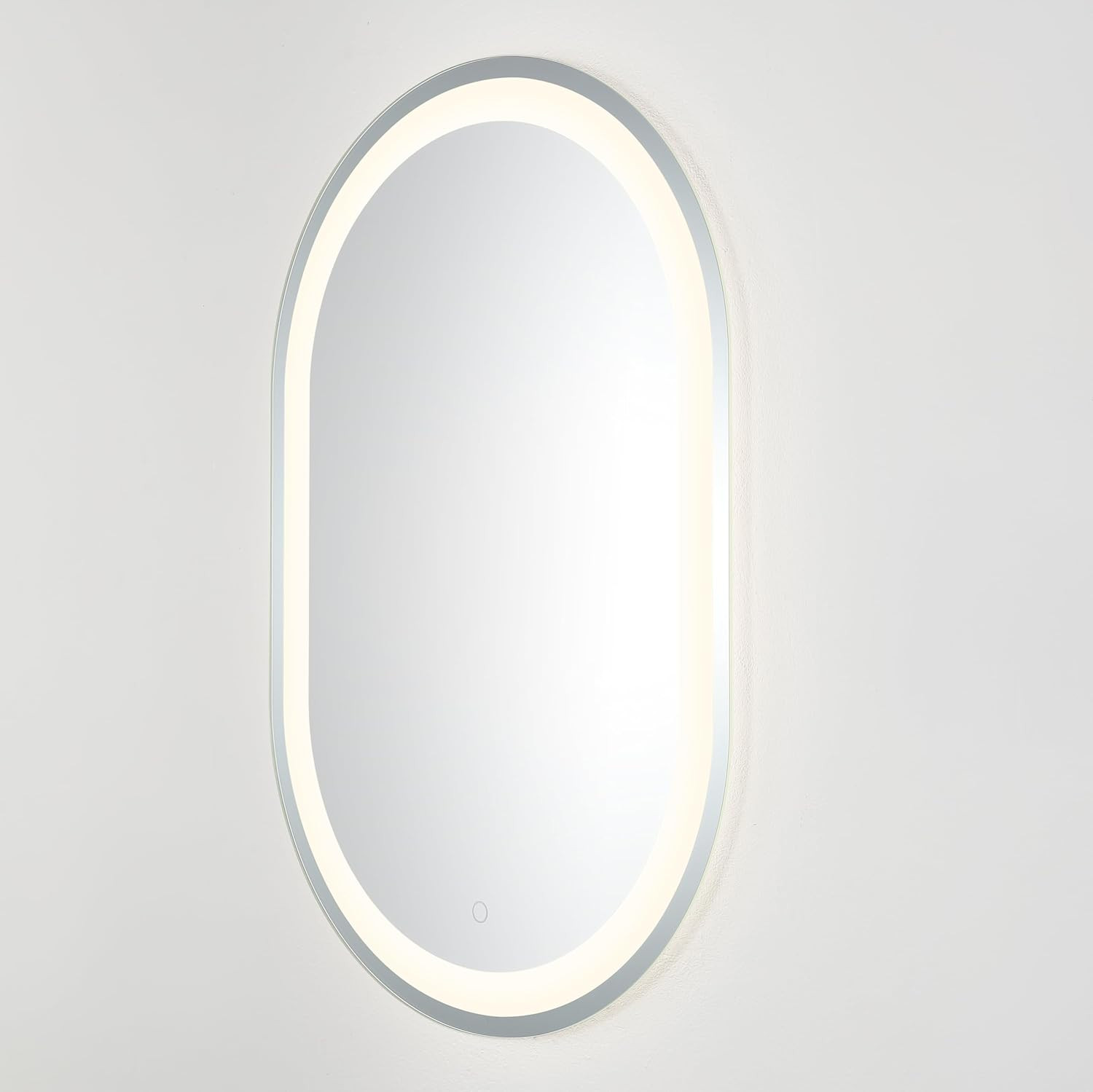 Crosby Oval LED Wall Mirror with Touch Switch for Bedroom & Living Room