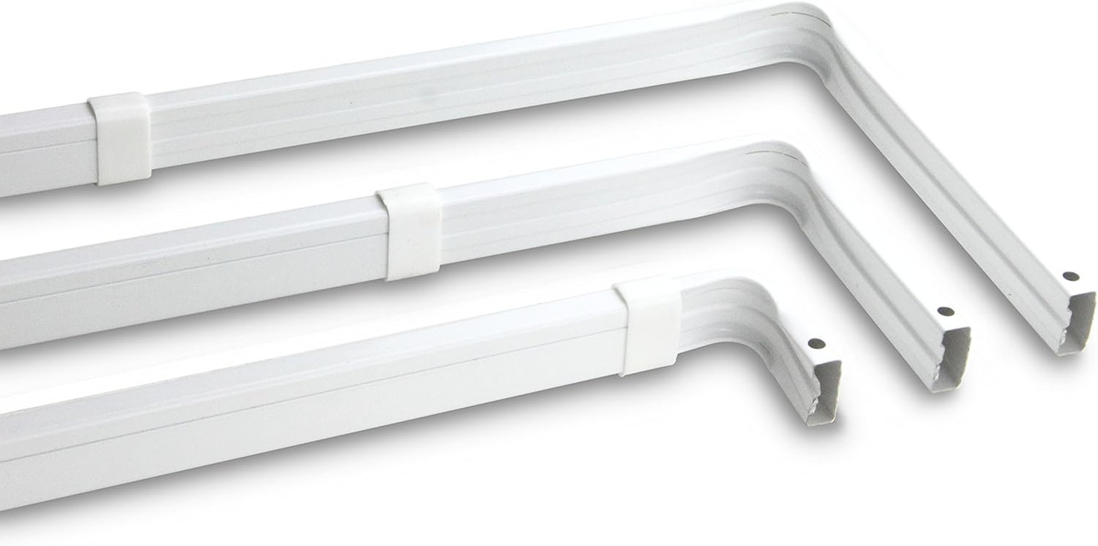 Adjustable Lockseam Triple Curtain Rod 28-48 Inch – Durable Alloy Steel